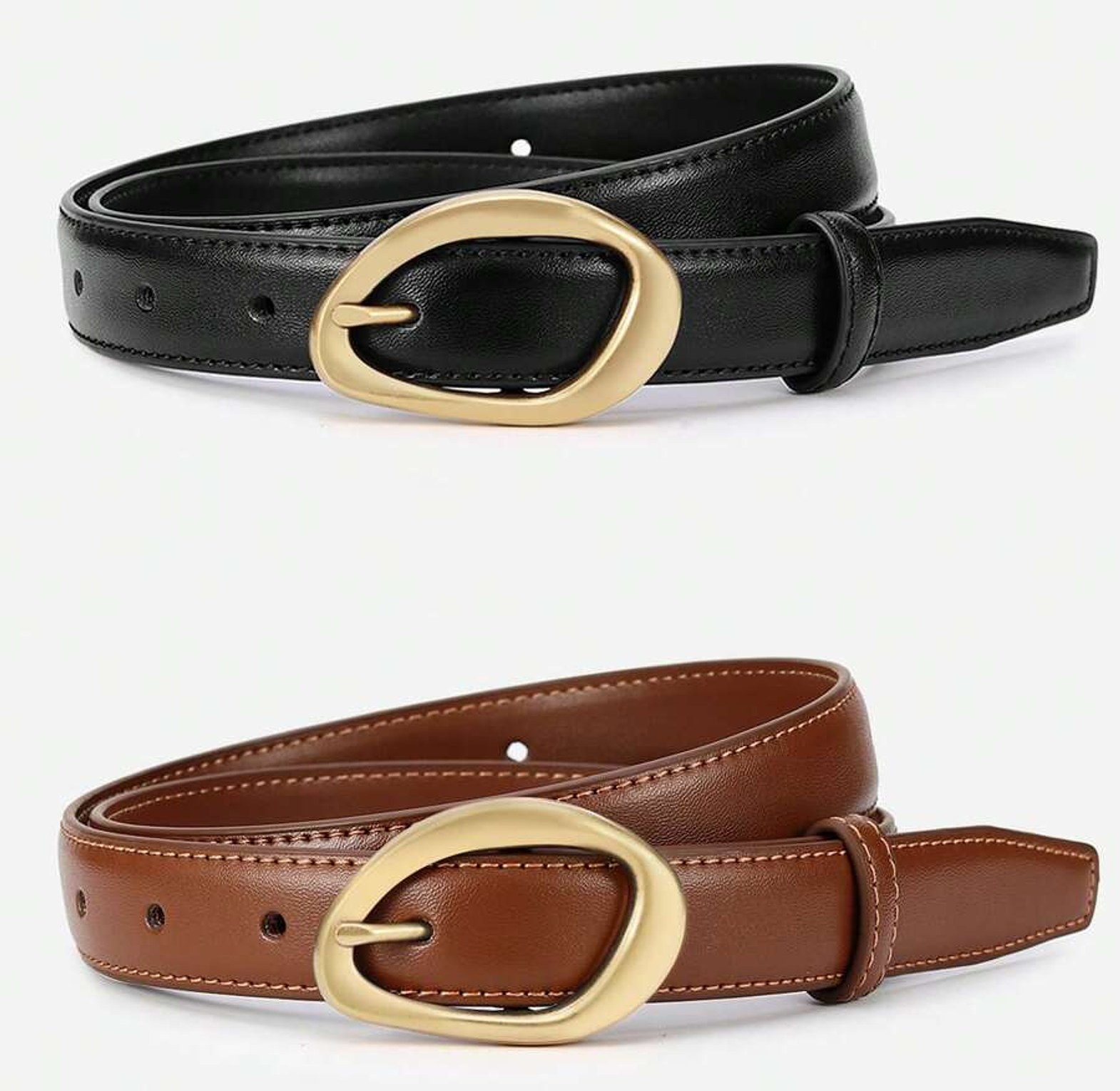 Asymmetric buckle belt image