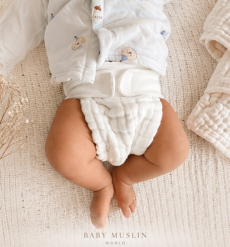Muslin Cloth Diapers – Set of 3 image