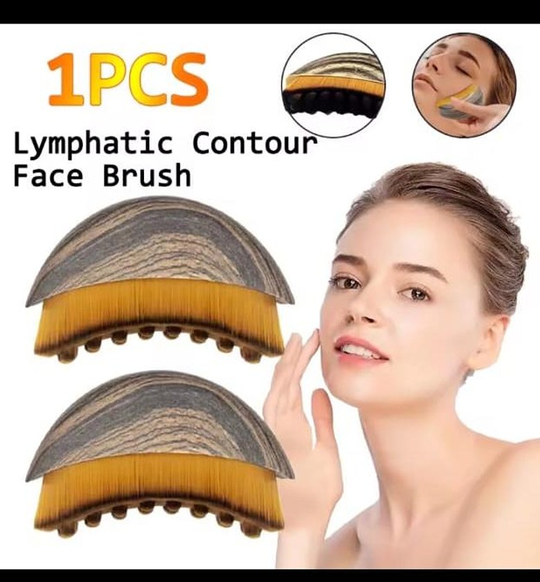 Lymphatic Drainage Face Contour Brush, Sculpting Facial Massager for Puffy Skin image