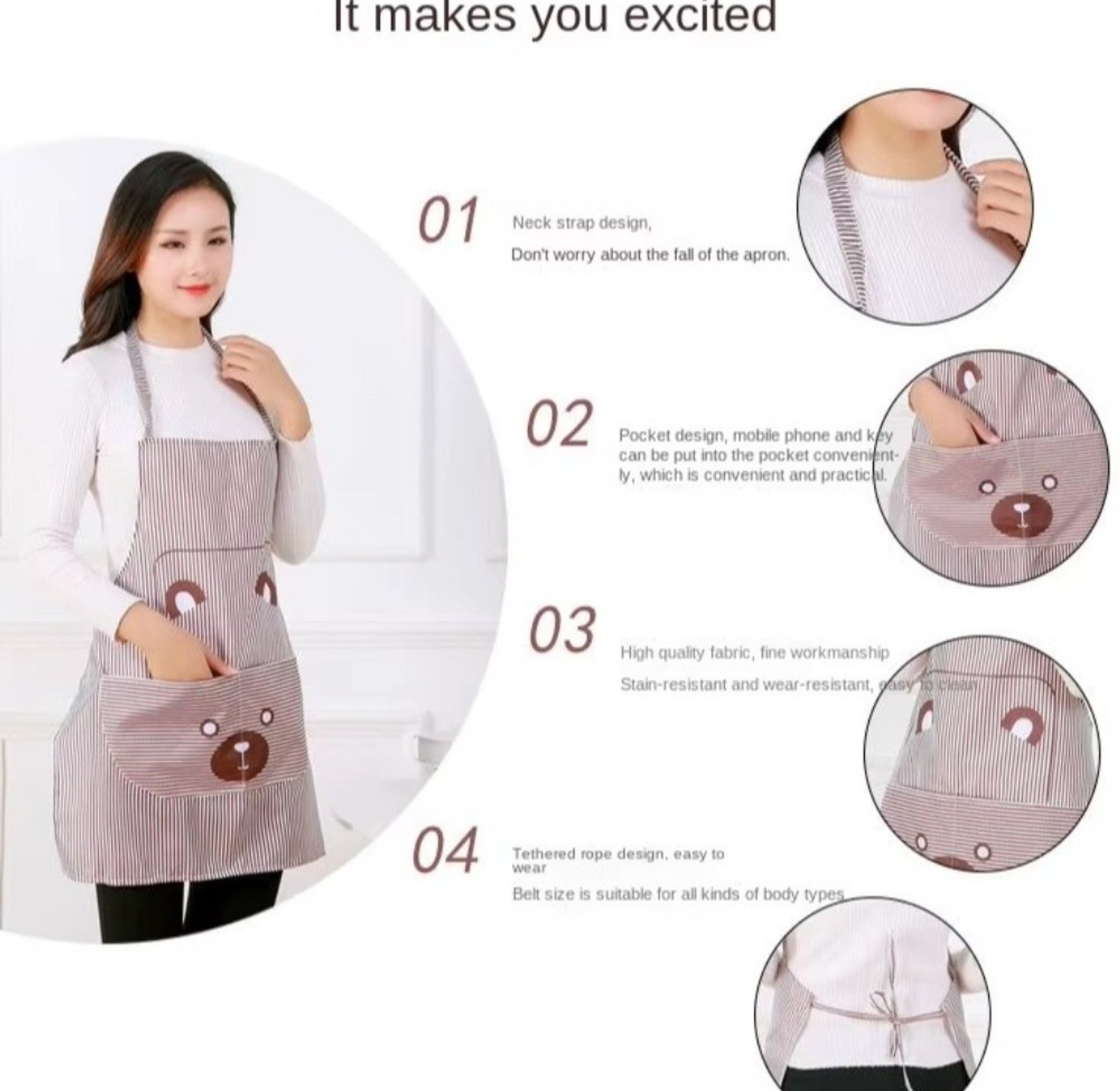 Kitchen Apron, Apron With Pocket image