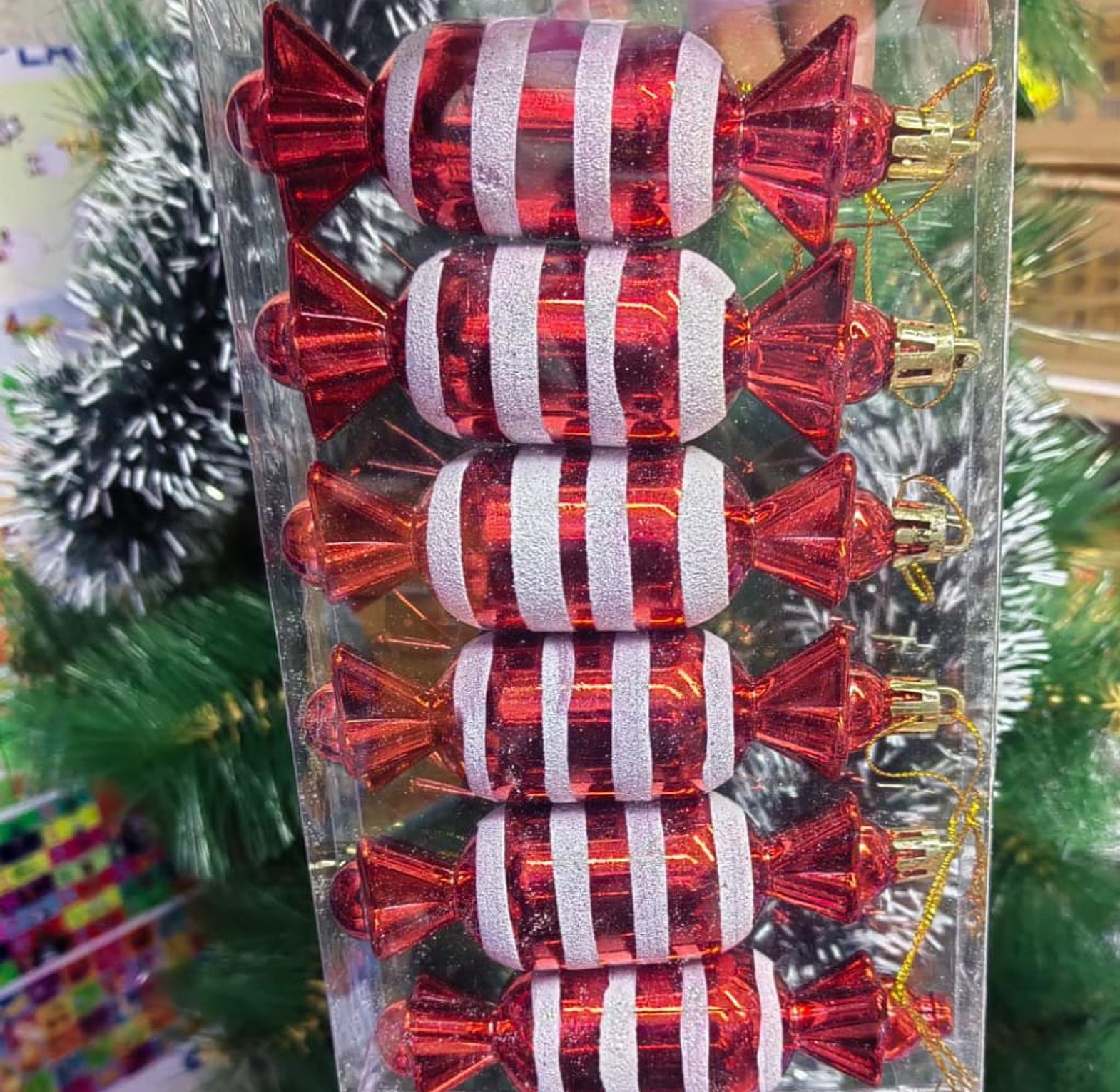 Christmas Tree Decoration  Sweetslike (6pcs)Christmas – Festive Assorted Holiday Candies Gift Pack for Kids & Family, Perfect for Gifting, Parties, Decorations & Celebrations image