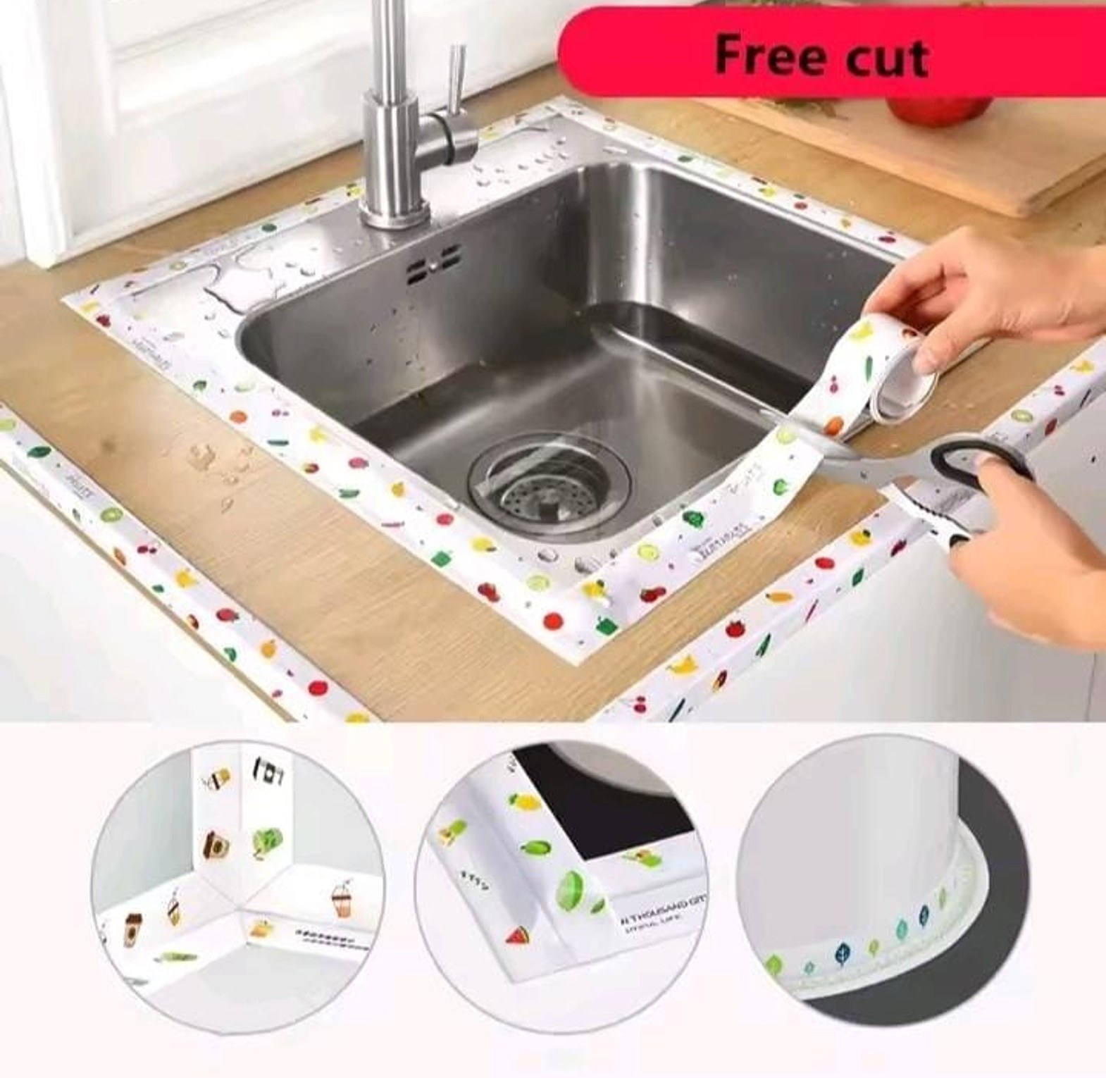 Waterproof Self-Adhesive Kitchen Sink and Toilet Sealing Caulk Tape Strip – Anti-Mildew Decorative Protection image