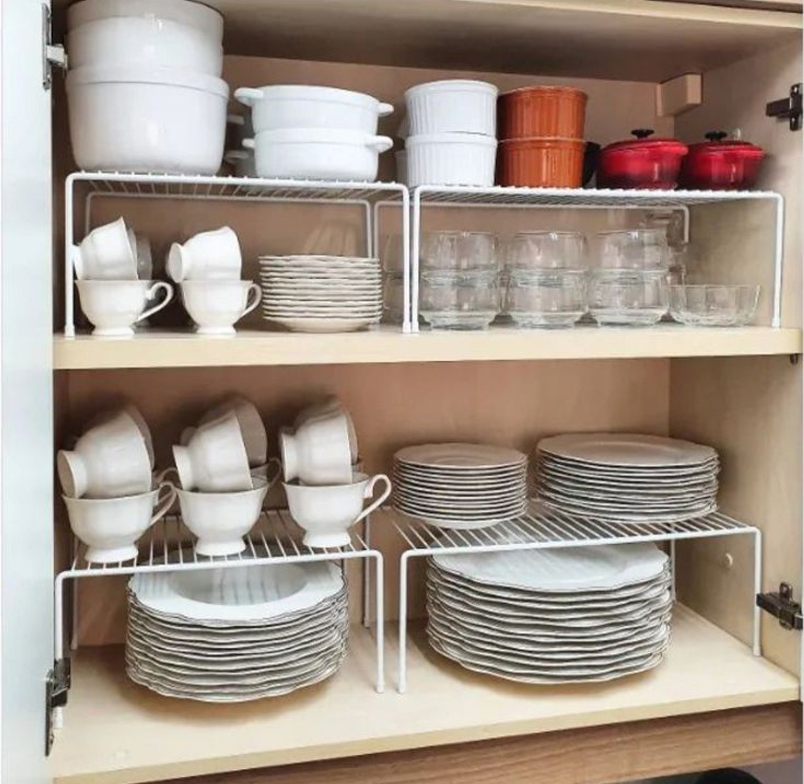 Extendable Carbon Steel Under-Shelf Organizer Basket image