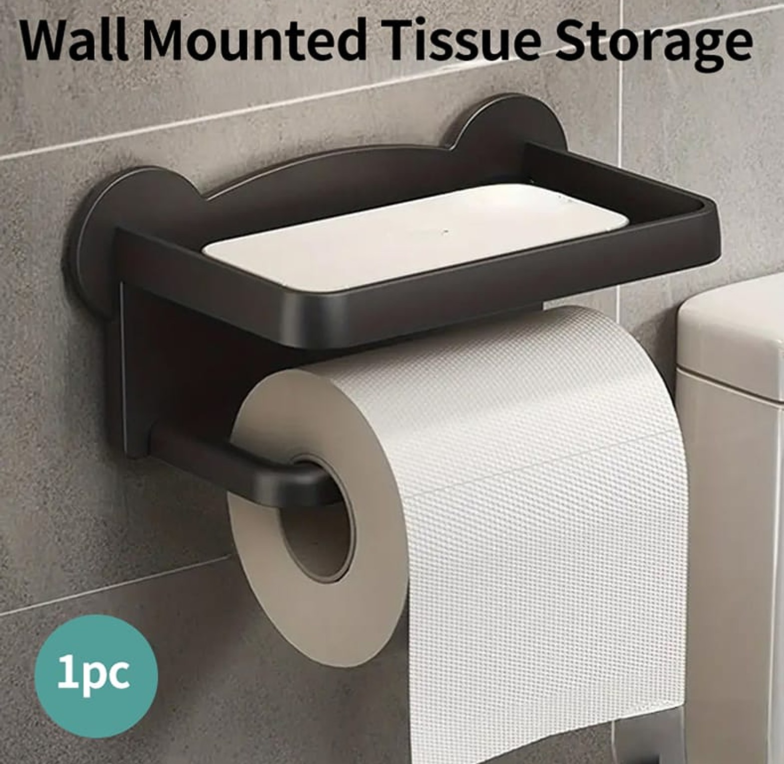 Punch Free Wall Mounted Tissue Storage Rack image