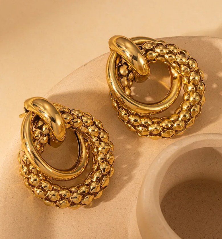 Large spiral earrings  image