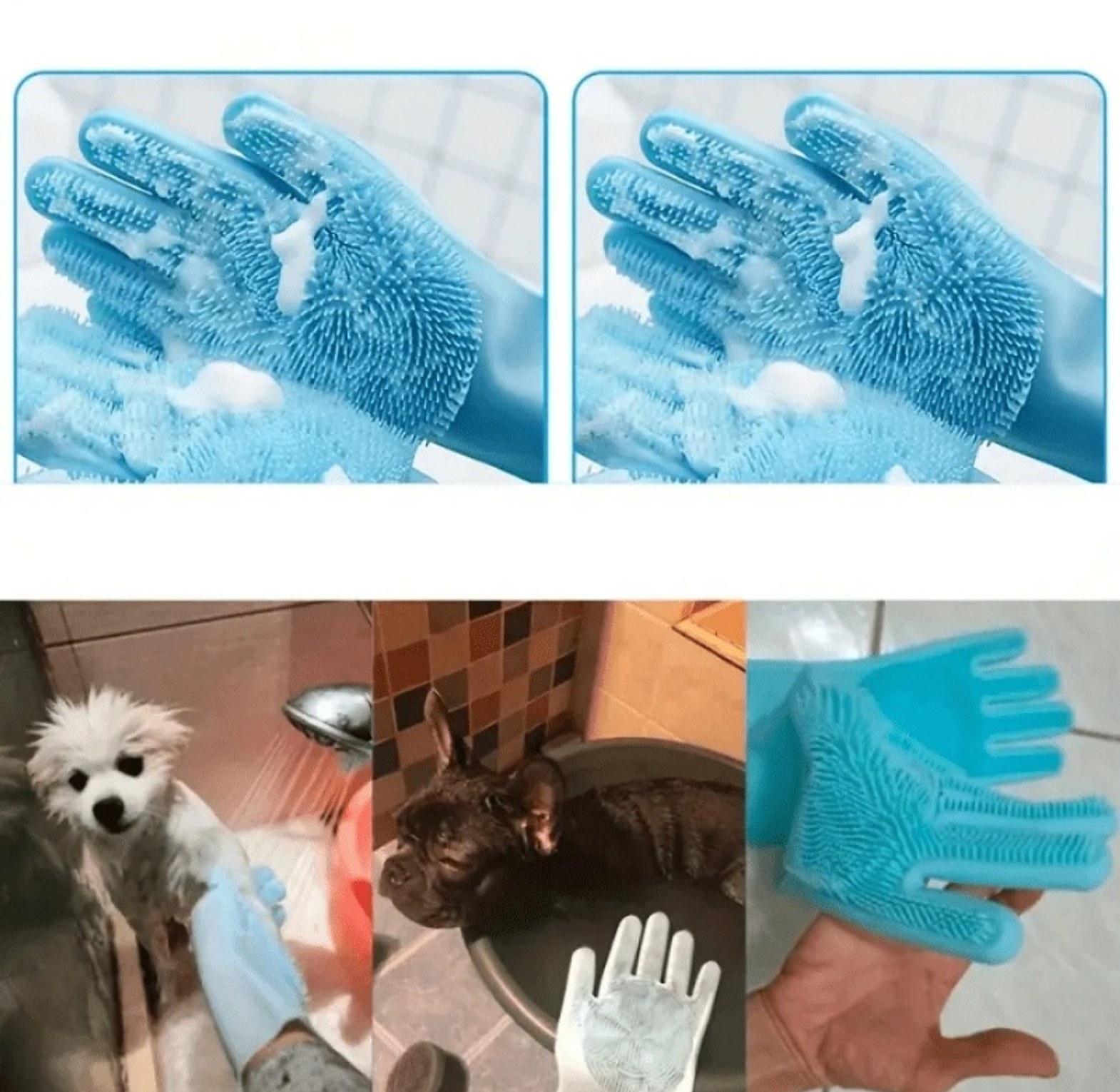 Pet Grooming And Cleaning Gloves image