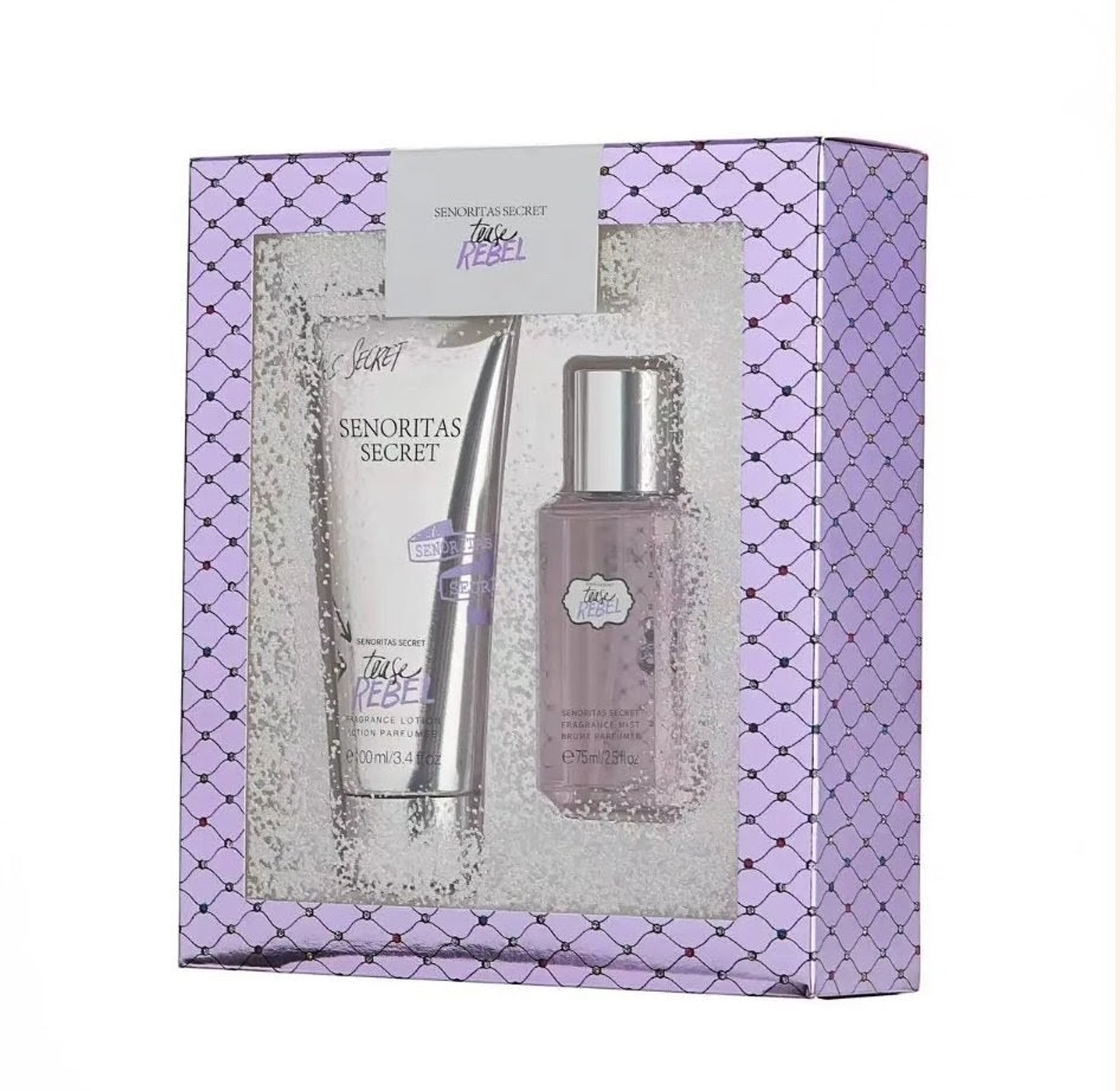 Senoritas Secret Tease Rebel Perfume Gift Set 100ml Fragrance Lotion & 75ml Perfume.  image