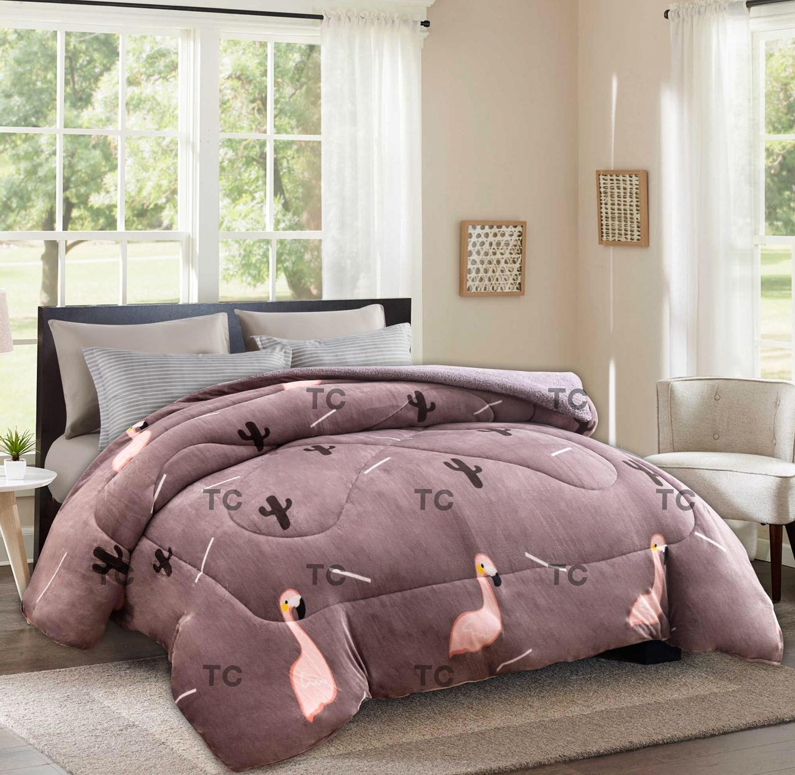 Duvet. 1Pc High Quality Cosy Woolen Velvet Duvet Blanket image