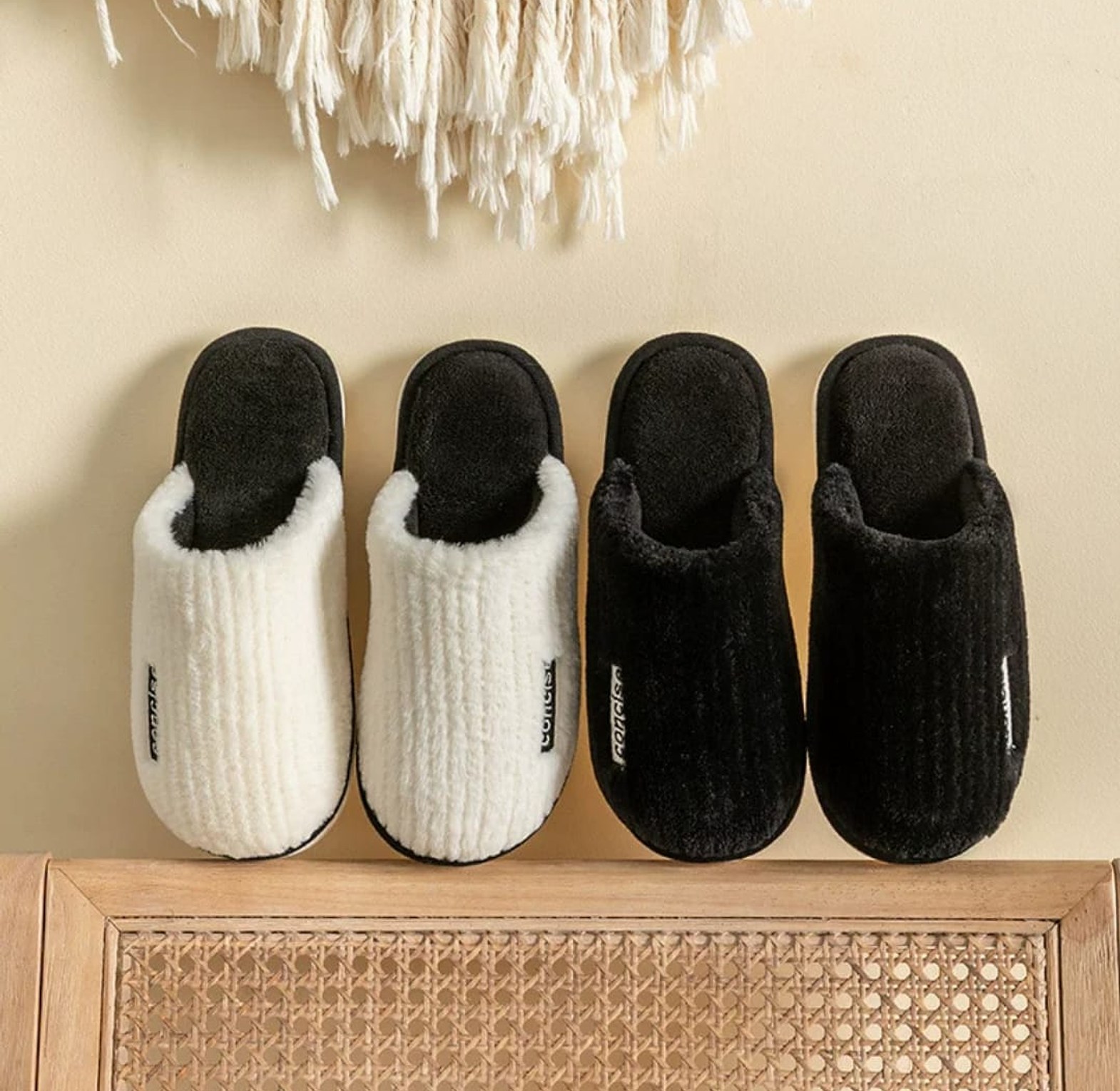 Fuzzy Winter Plush House Slippers image
