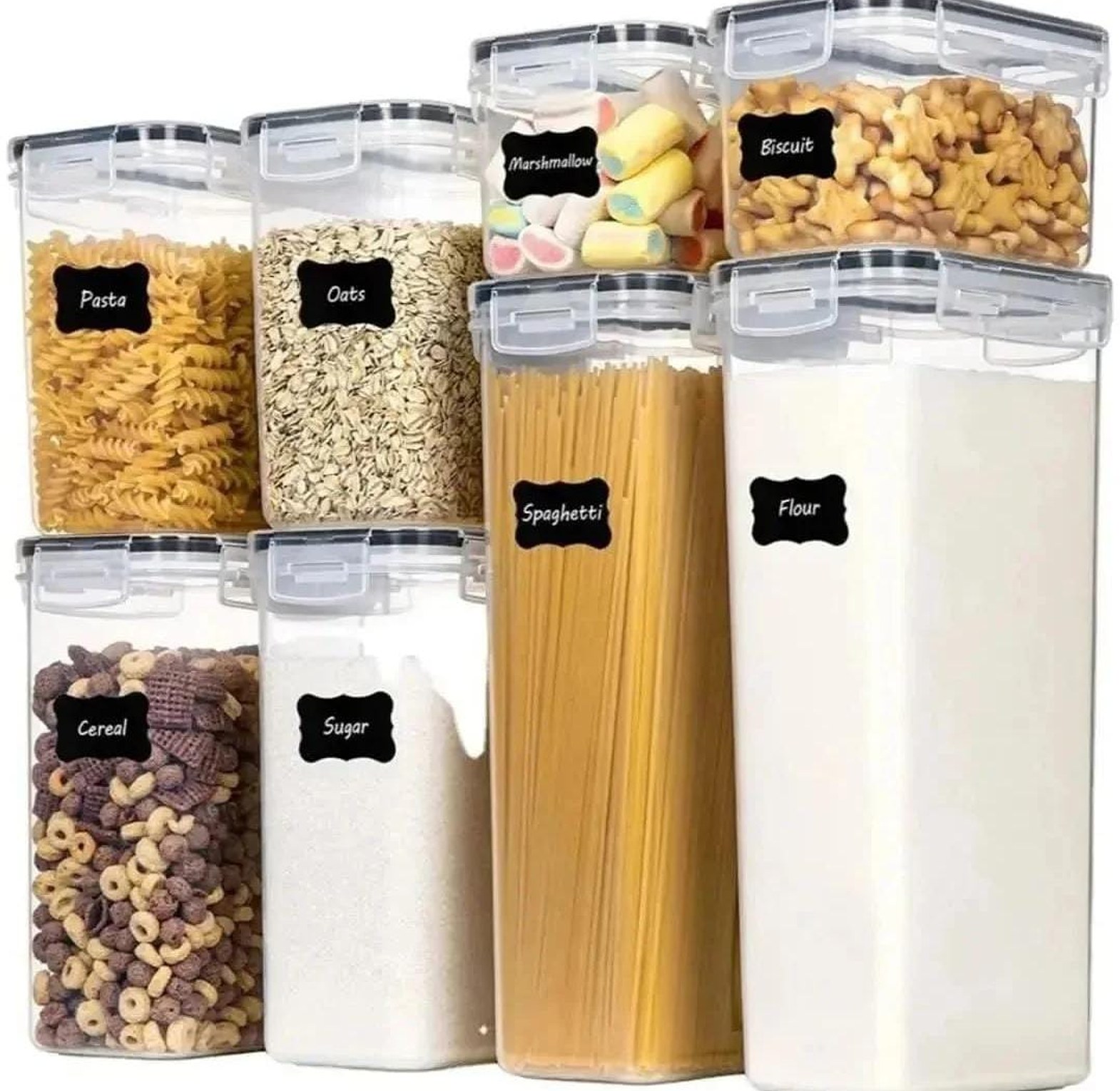 8 pcs  Food/Pantry Storage Containers image