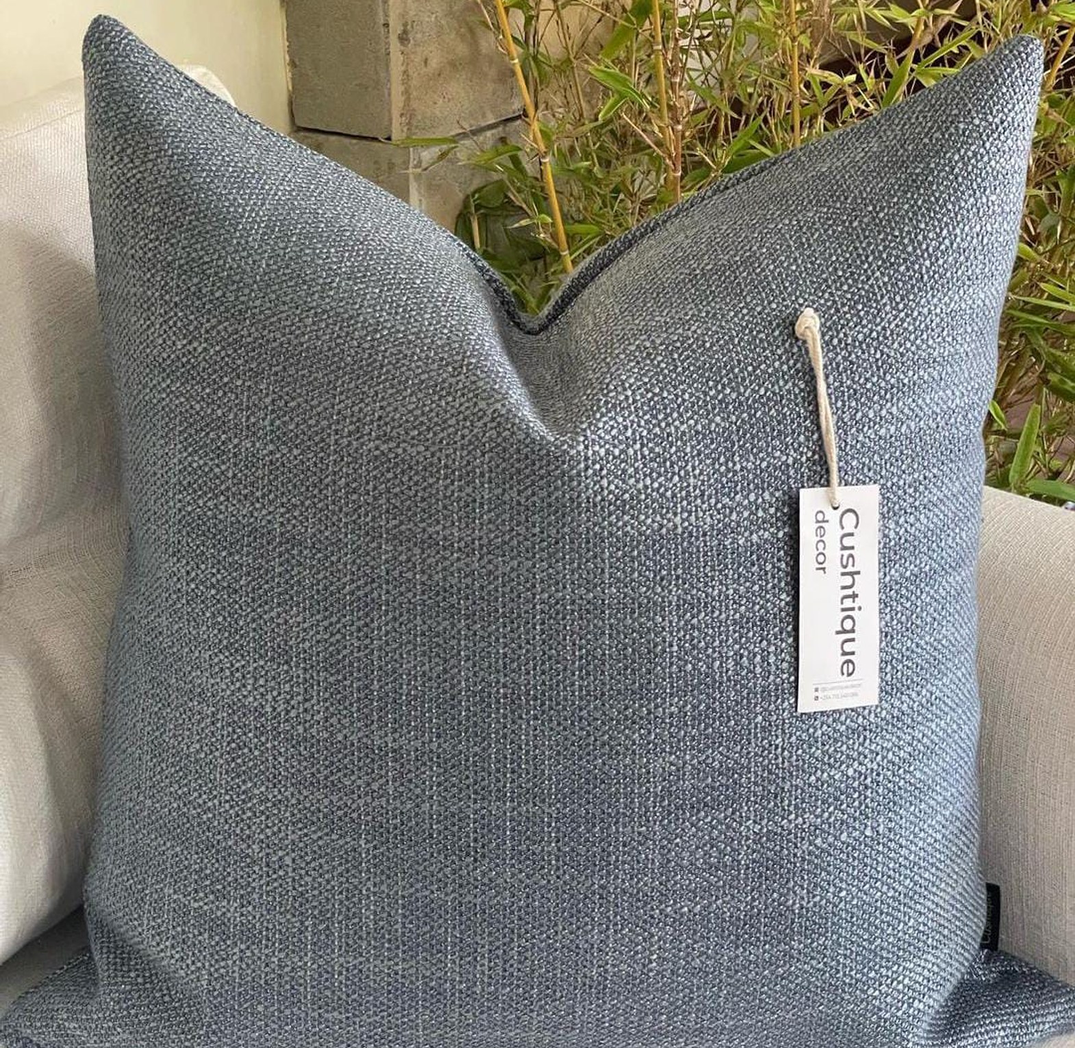 DRENCHED BLUE CUSHION image