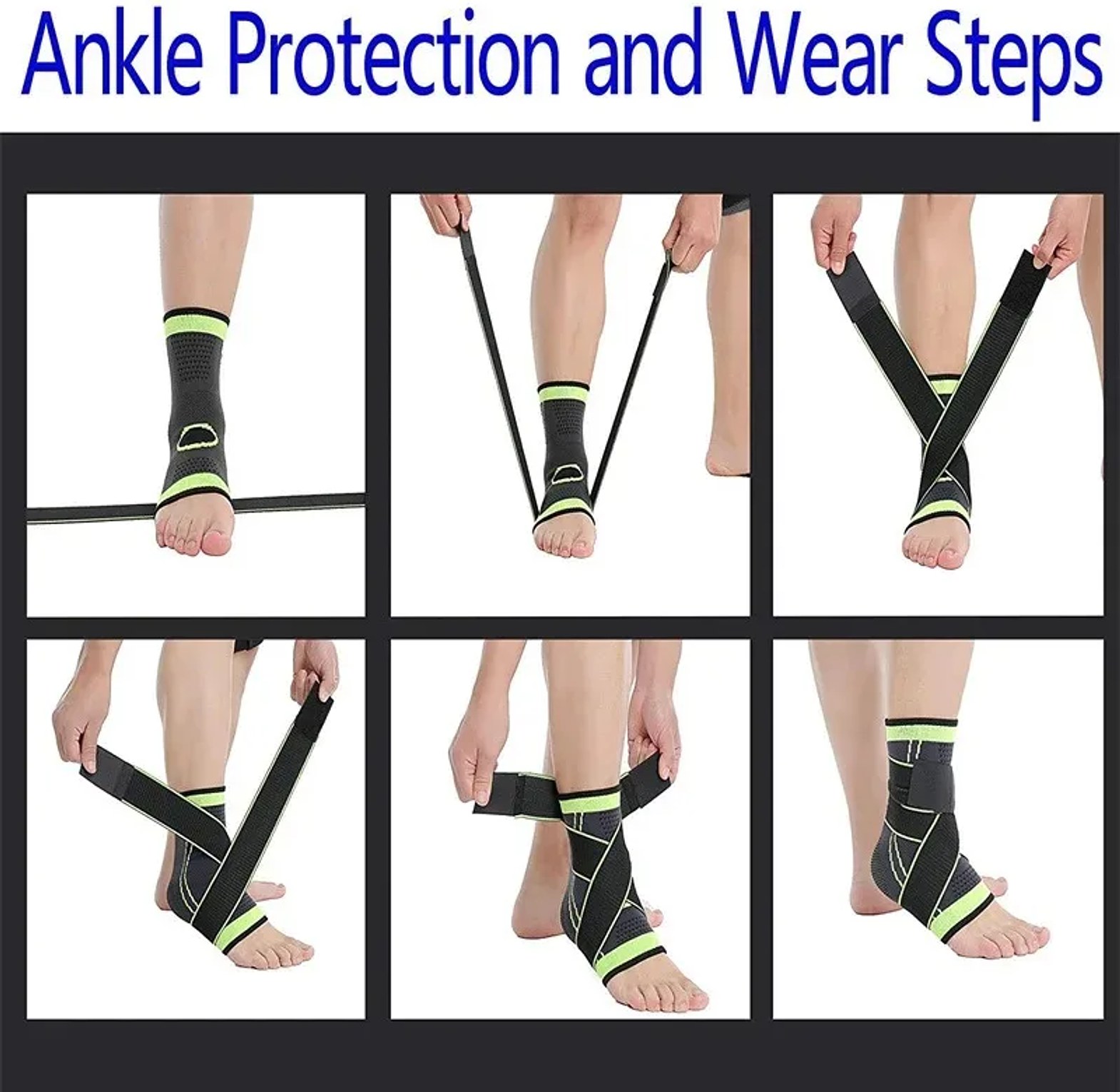 Adjustable Ankle Support Brace & Compression Sleeve for Sports, Sprain Recovery & Joint Pain Relief - Breathable Guard for Men & Women image