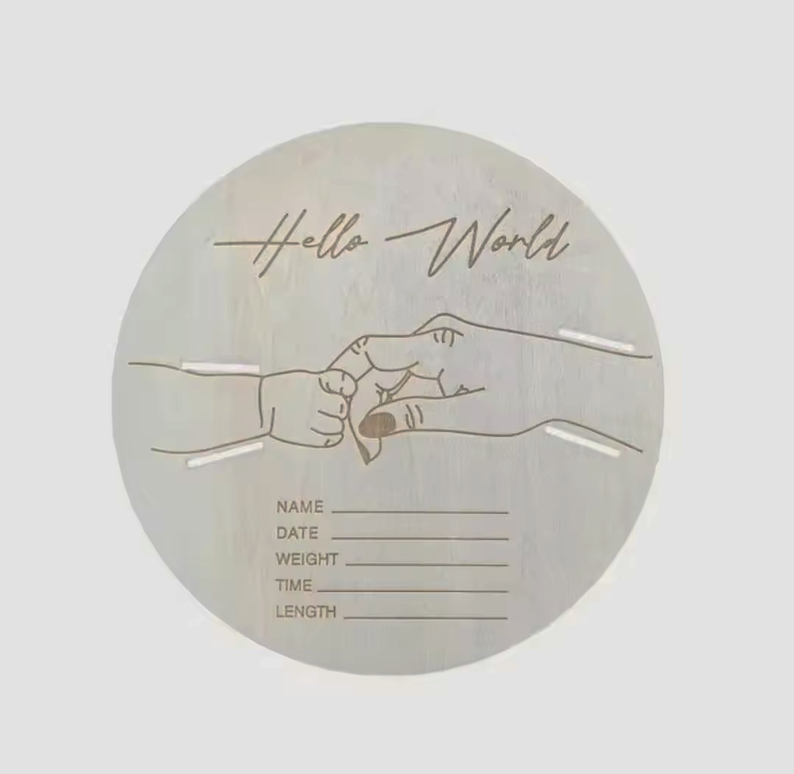 Hello World Birth Detail Plaque image