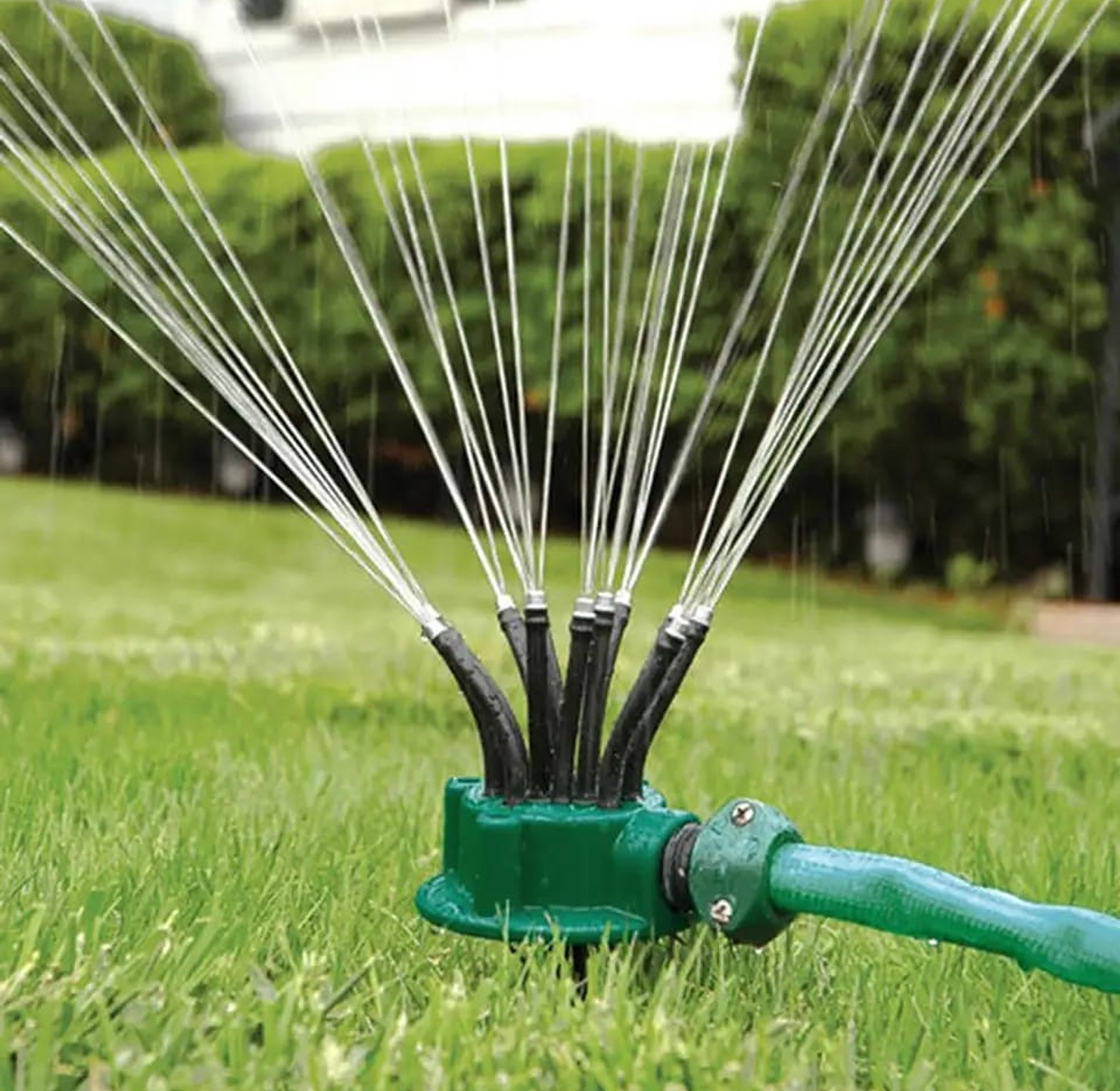 360-degree adjustable multi-head garden sprinkler image