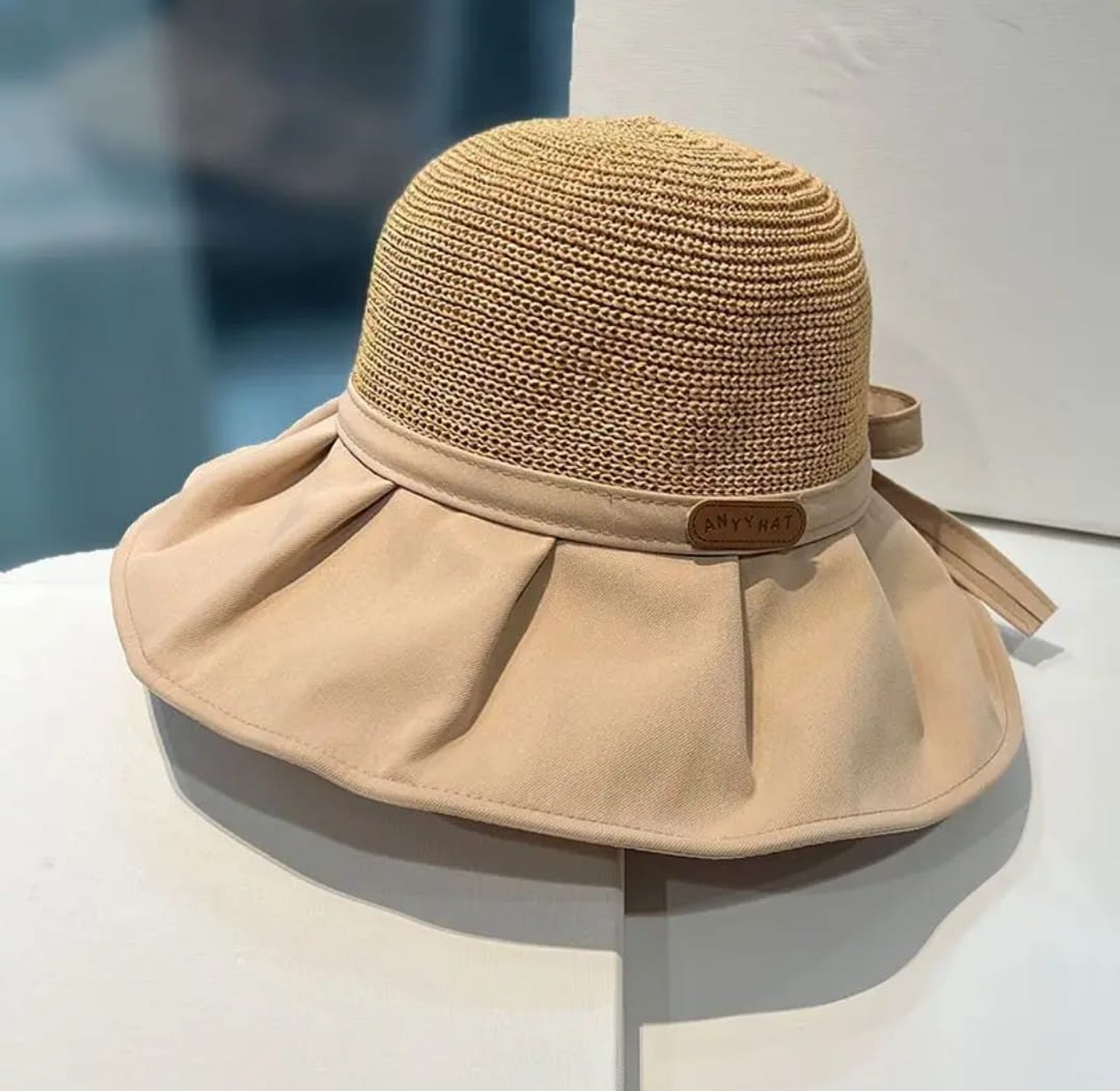 Women’s Butterfly Knot Wide Brim Sun Hat image
