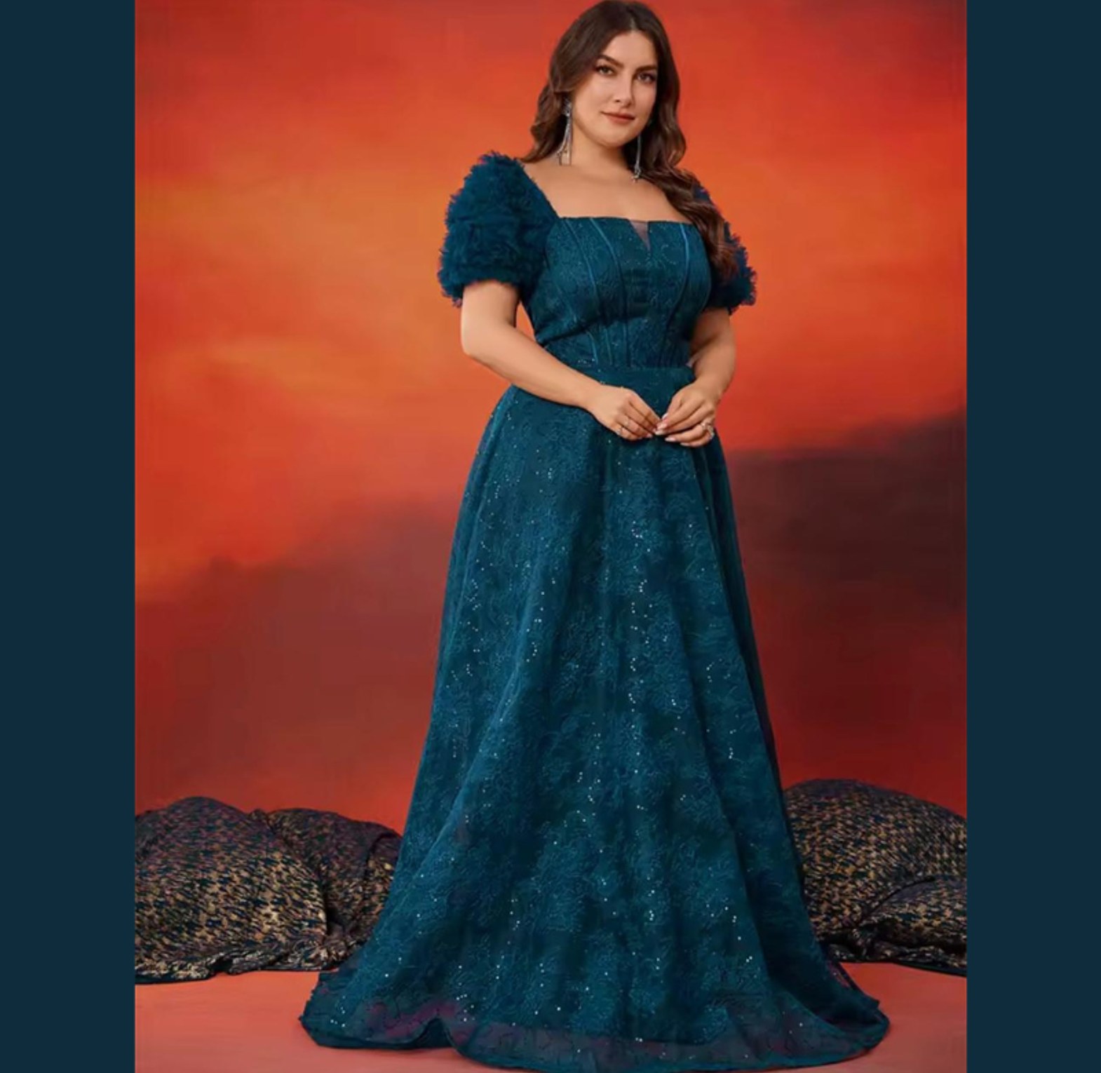 Midnight Jewel Embroidered A-Line Gown image