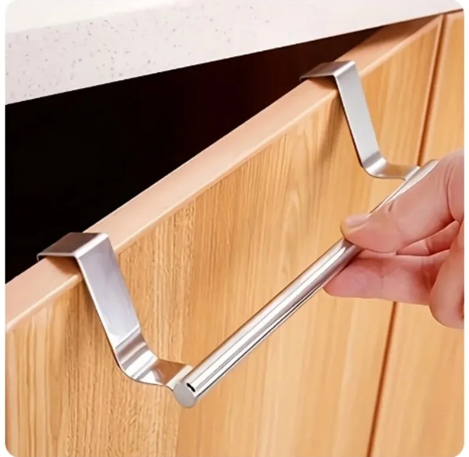 Over the Cabinet Door Towel Hanger, Holder image