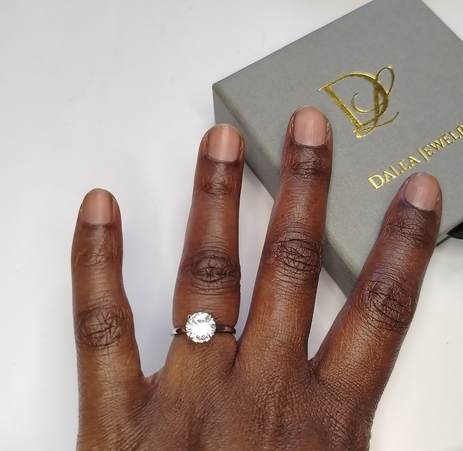 Vintage sterling silver engagement proposal ring image