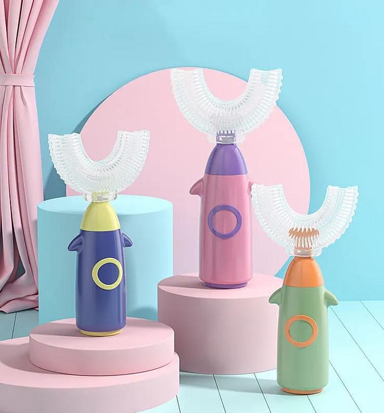 Children U-Shaped Silicone Toothbrush image