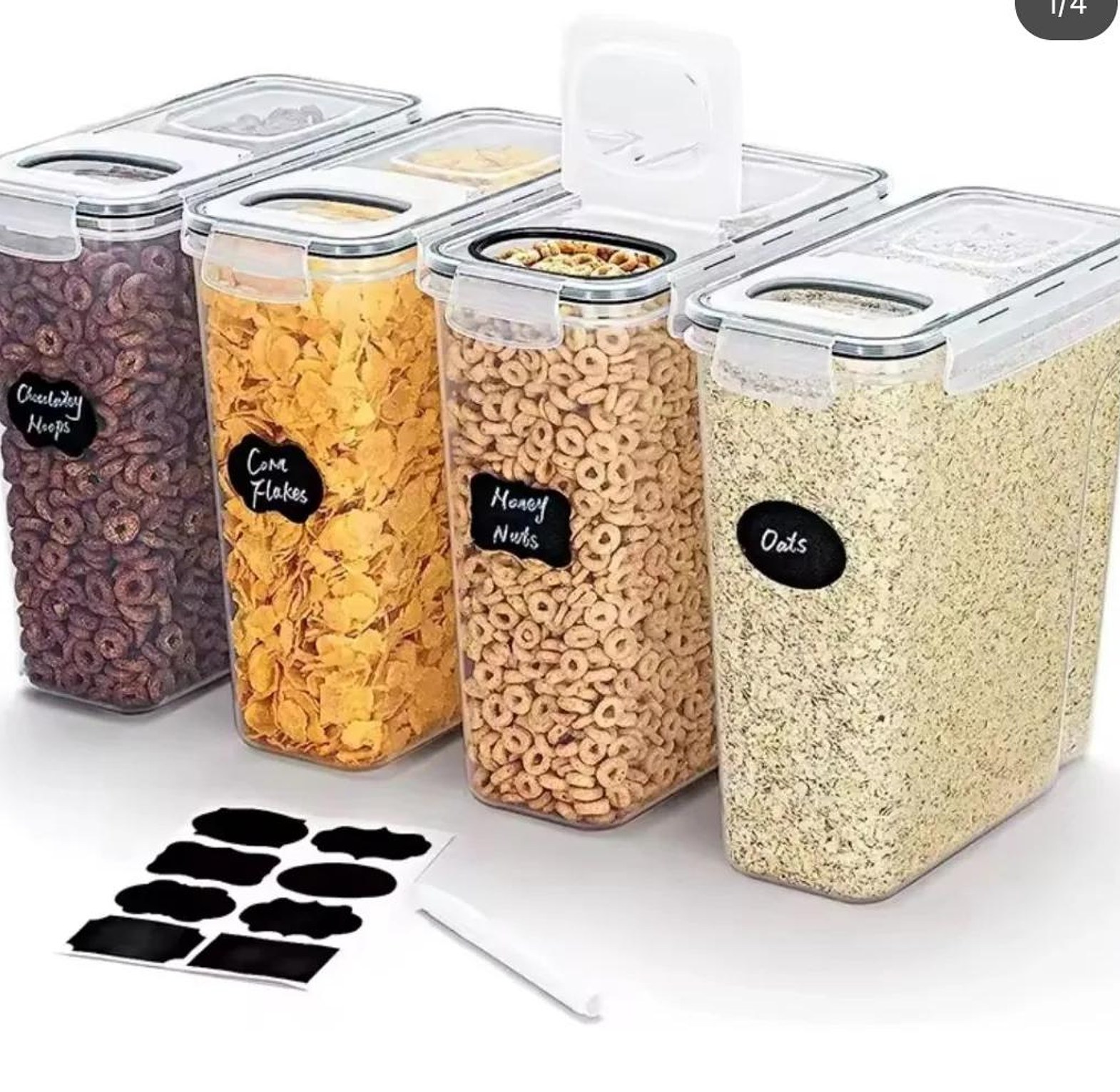 4pc airtight food storage containers image