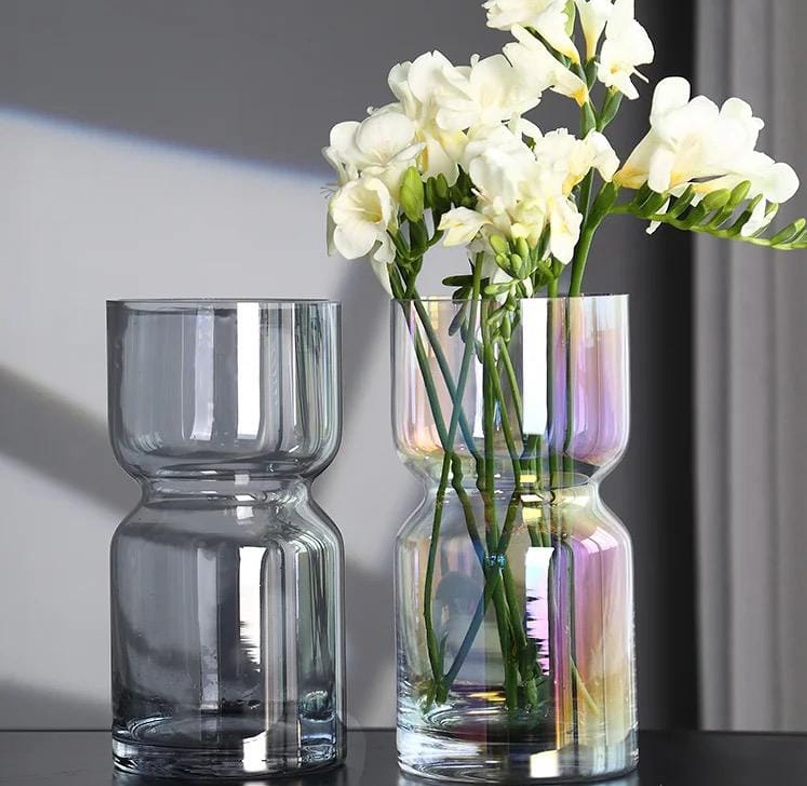Modern creative dark  glass vase  image