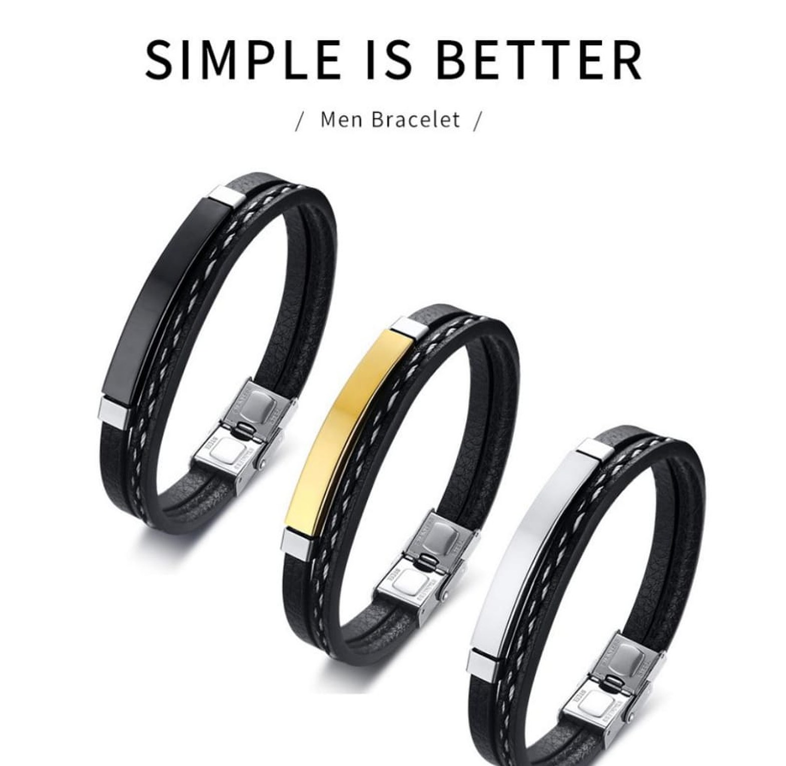 Silicone/ Stainless steel bracelets  image