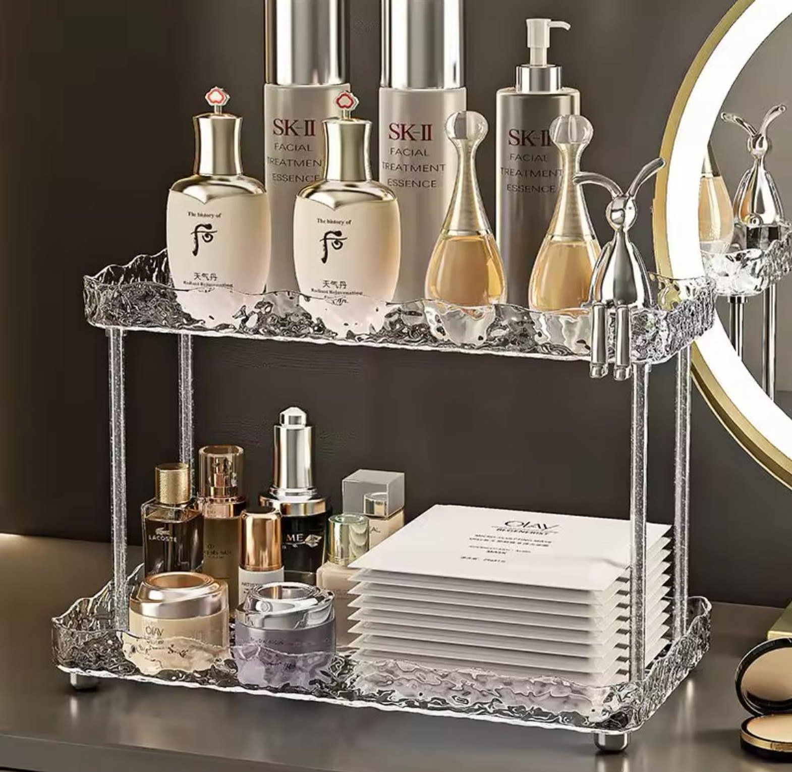 Two - tire make up organizer image
