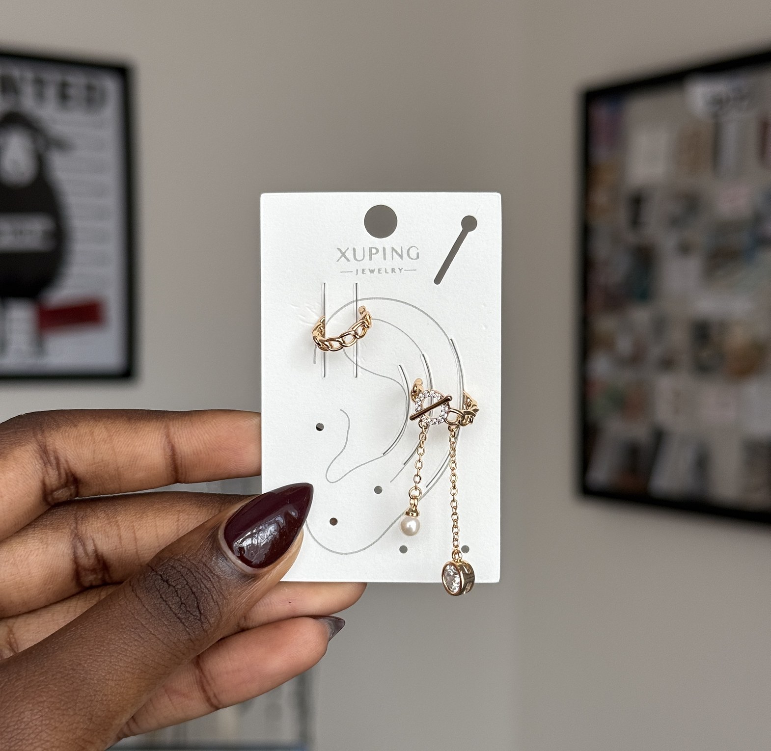 Orbit Tassel Duo Ear cuff image
