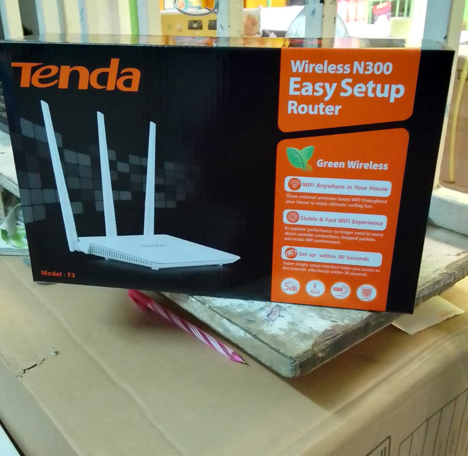 Tenda F3 N300 300 Mbps Wireless WiFi Router image