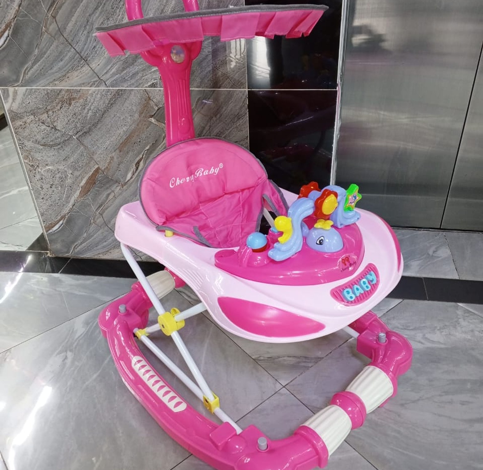2in1 baby walker with melody  Easy to change from rocker to walker  image
