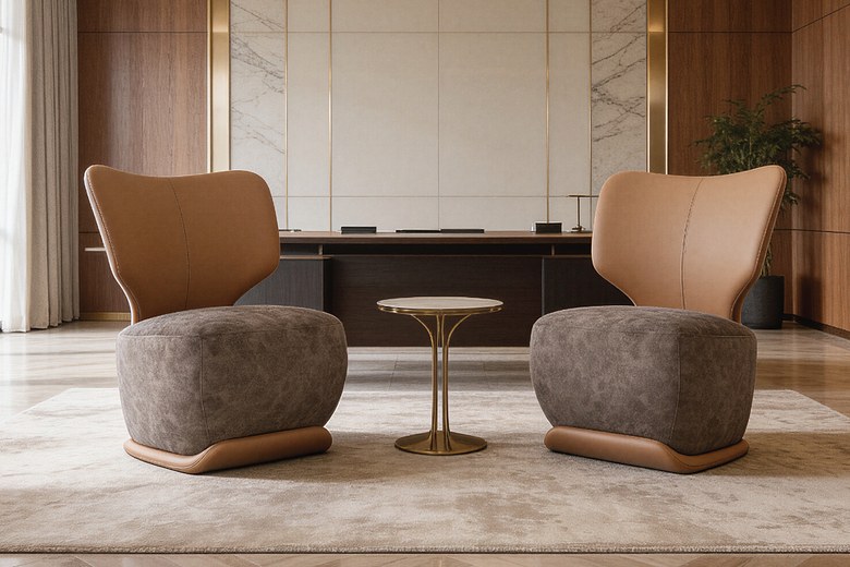 NYLA Single Seater Leatherette Office Sofa image
