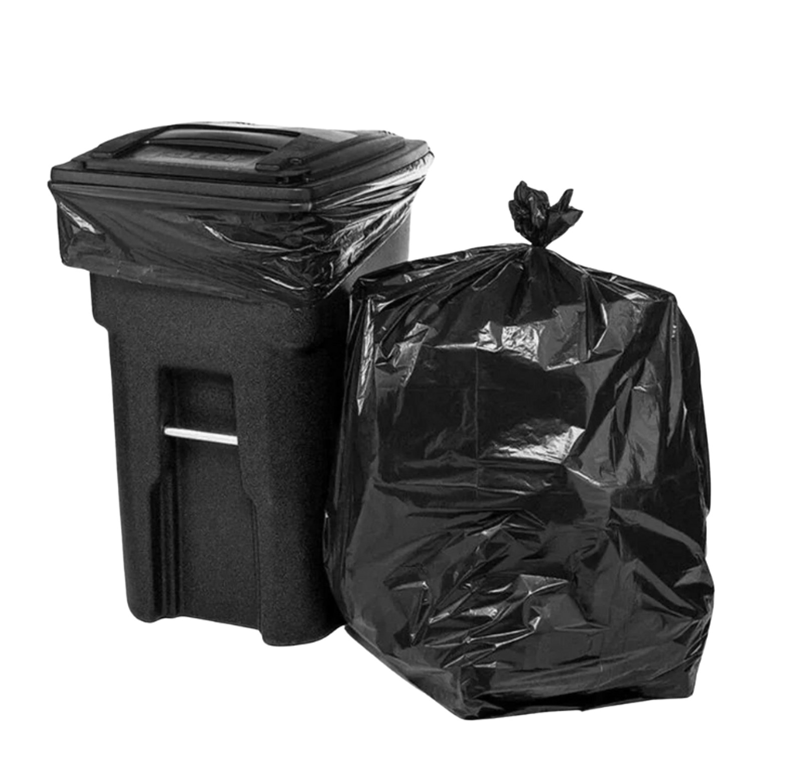 50-Piece Set Black Heavy-Duty Trash Bags image