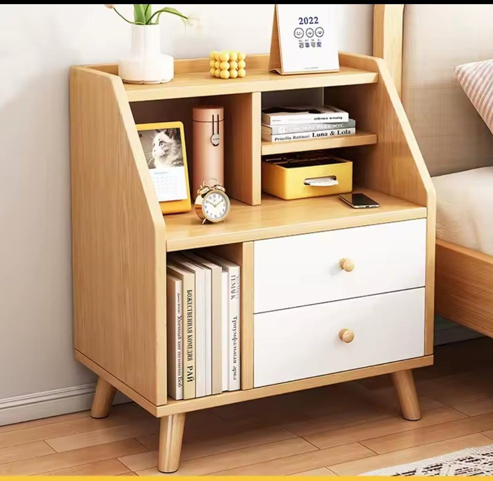 Nordic Nightstand Storage Table image