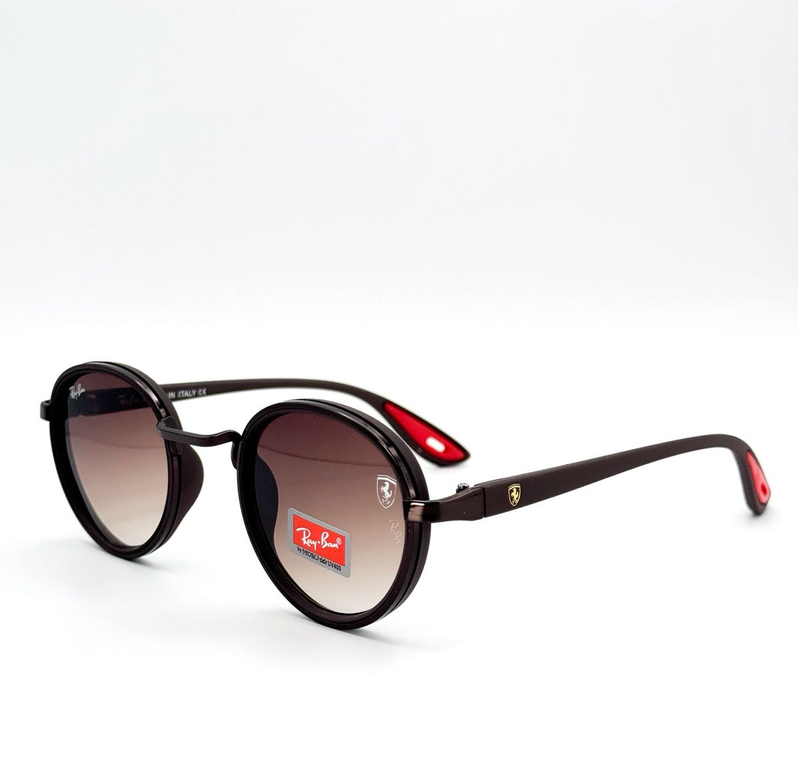 Ray-Ban Matte Bronze Round Sunglasses image