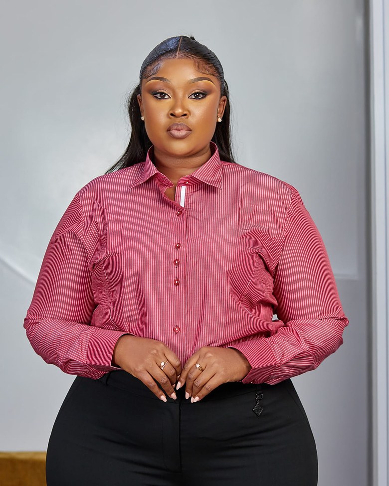 Premium Maroon Striped Women’s Cotton Shirt image
