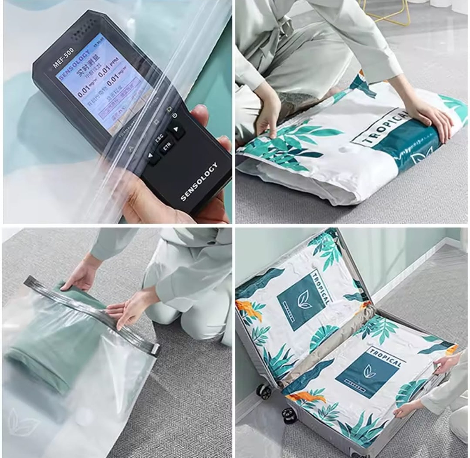 10pcs Vacuum Compression Storage Bags With Electric Pump image
