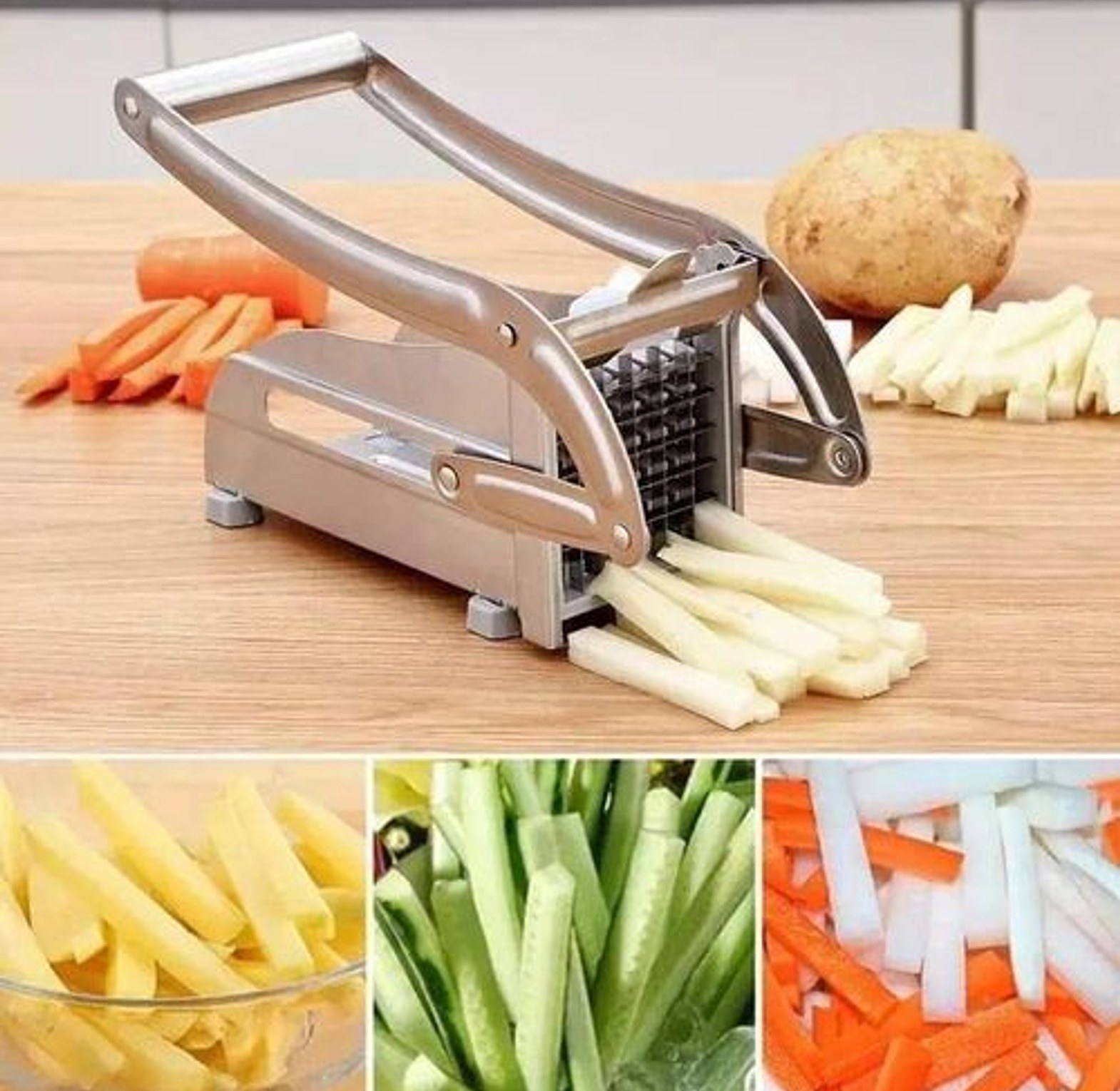Potato Chipper Slicer Chip Cutter Maker French Fries image