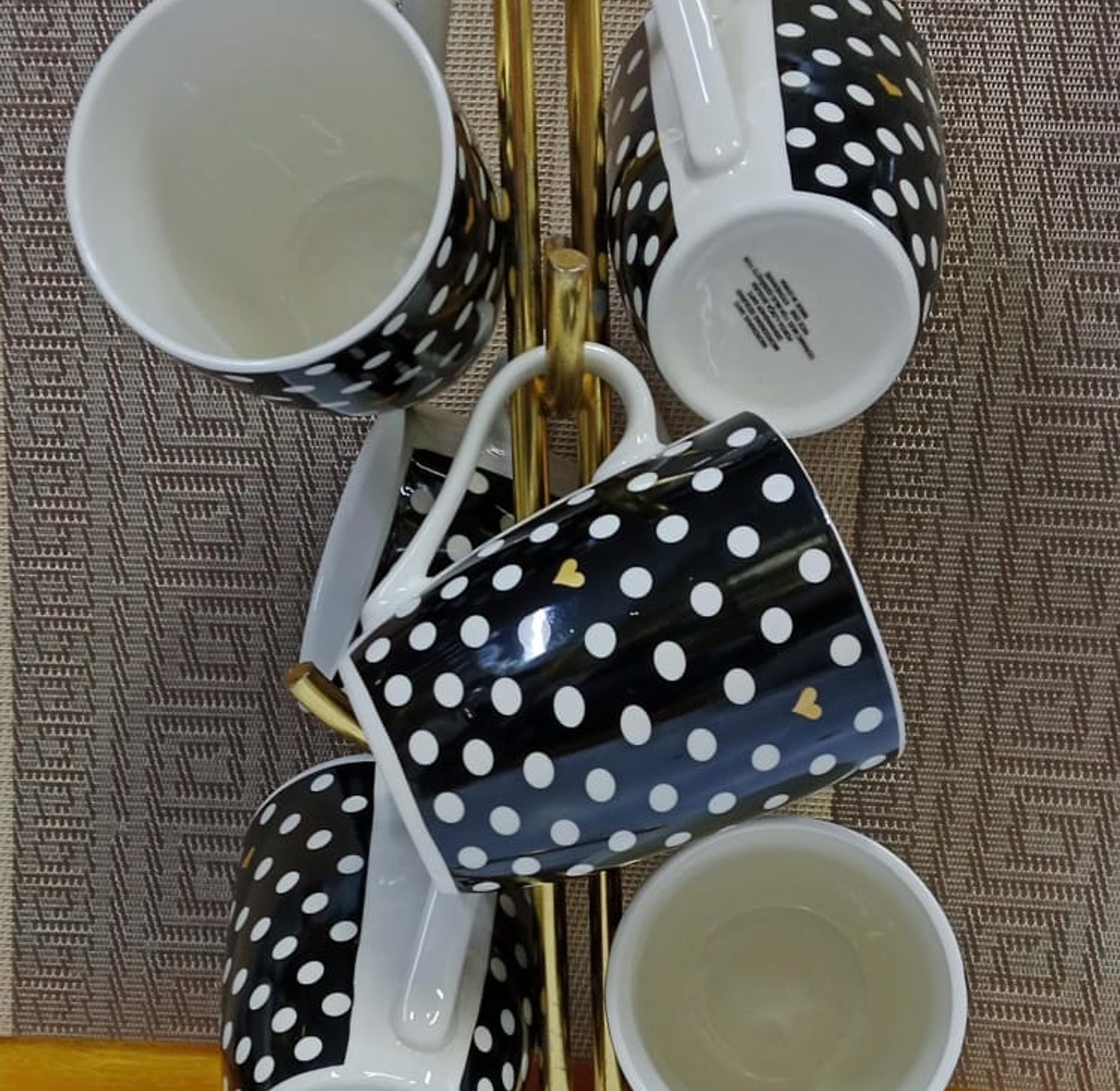 6 Pc Mug Dotted White image