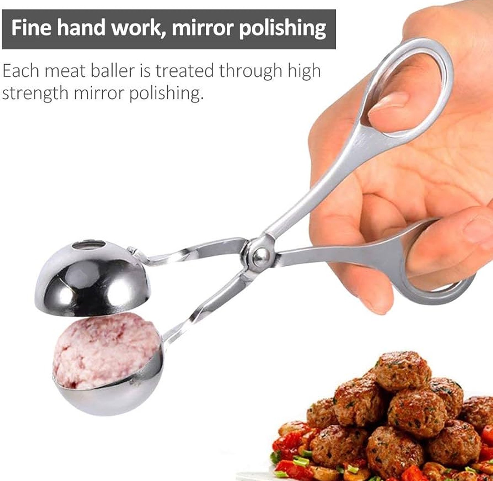 Stainless Steel Meat Ball Shaper and Scooper image