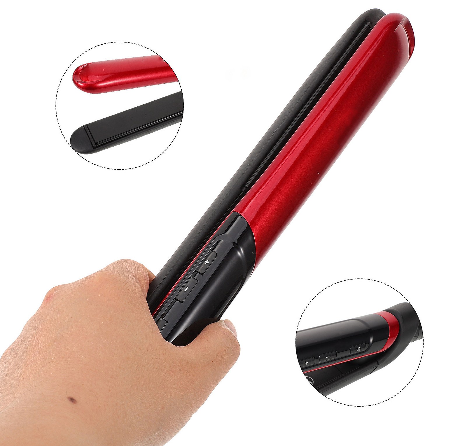 2-in-1 Ceramic Hair Straightener and Curler Flat Iron with LED Display and Adjustable Temperature  image