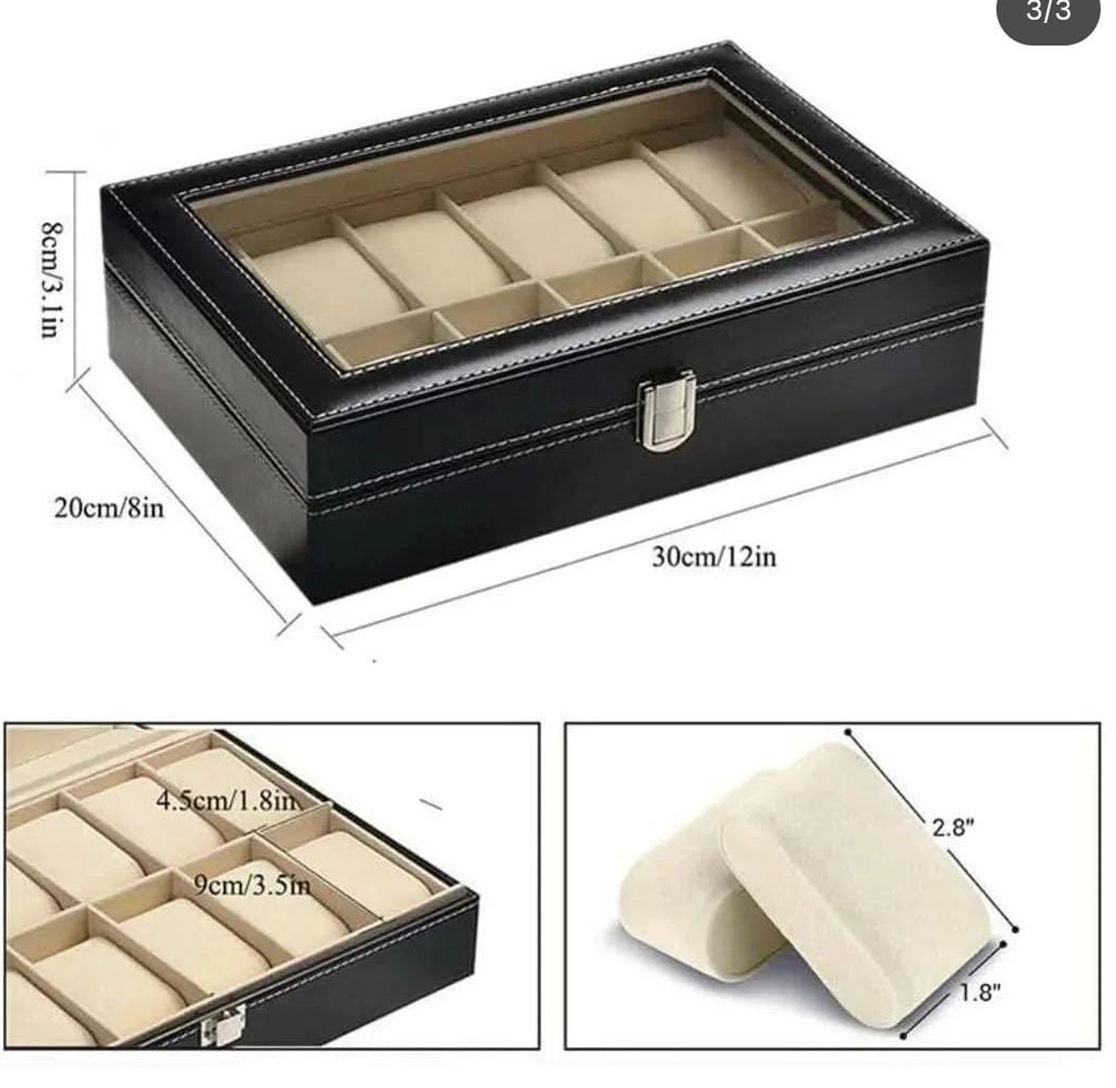 12 slots watch Organizer/storage box image
