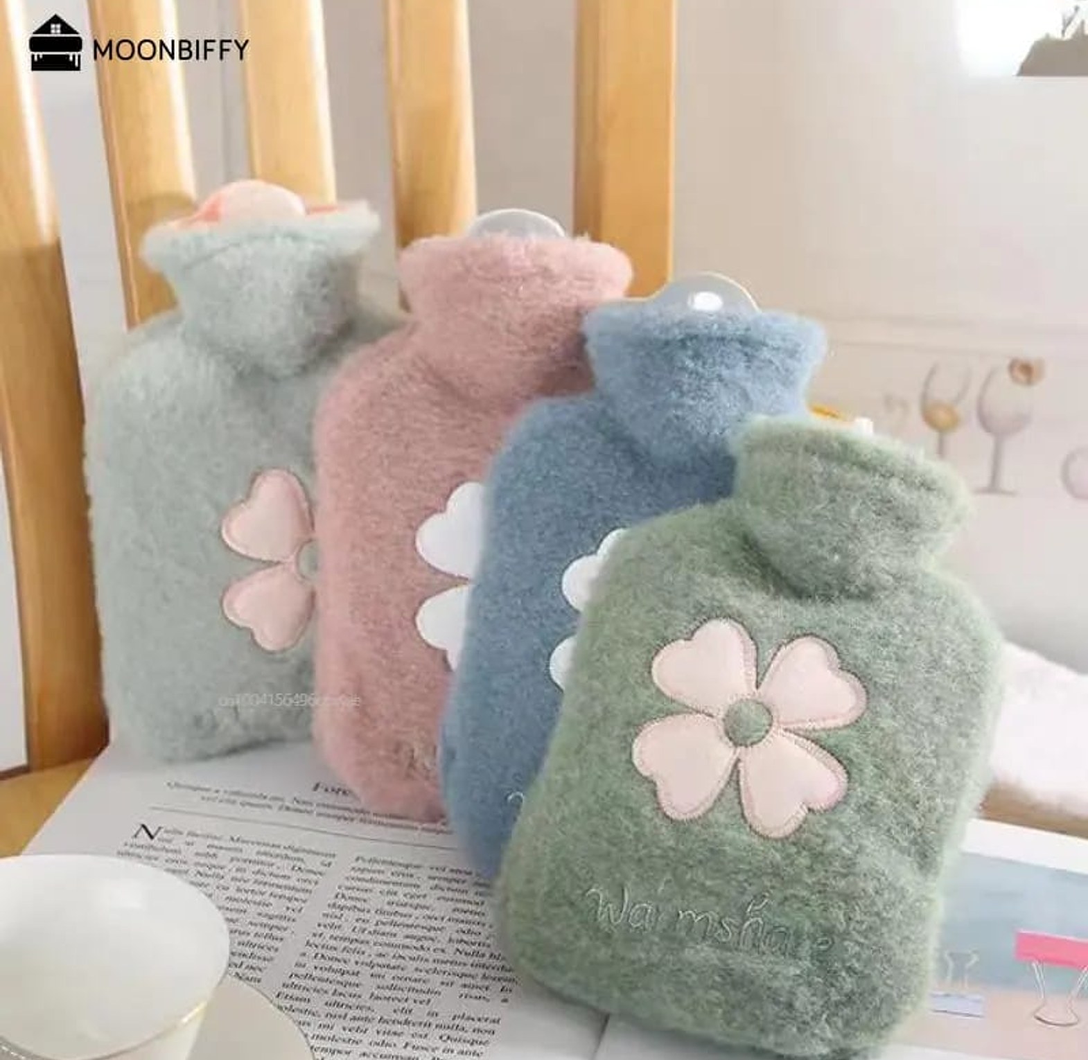 1000ML Cute Water Bottle Warm  image