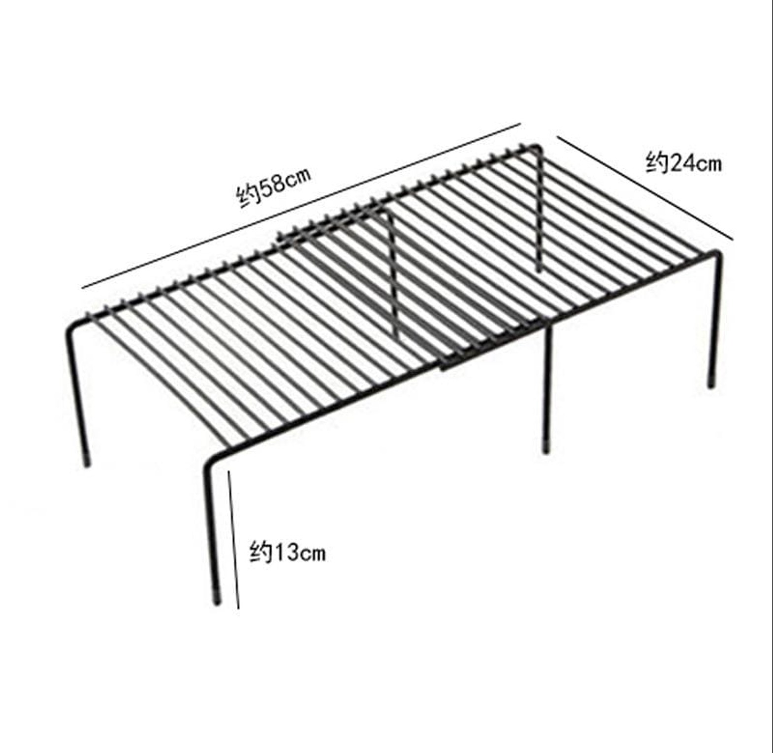 Extendable Carbon Steel Under-Shelf Organizer Basket image