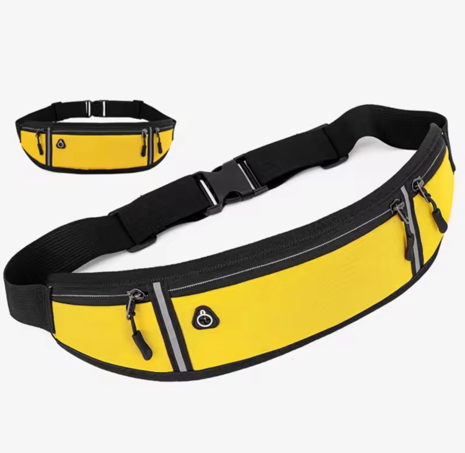 Sports Running Belt Waist Bag Elastic Water Resistant Fitness Fanny Pack Phone Holder for Jogging Gym and Workouts image