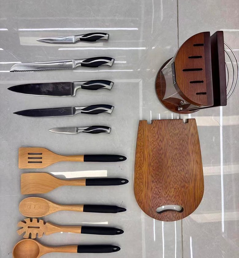 12-Piece Rotating Premium Knife & Kitchen Utensil Se image