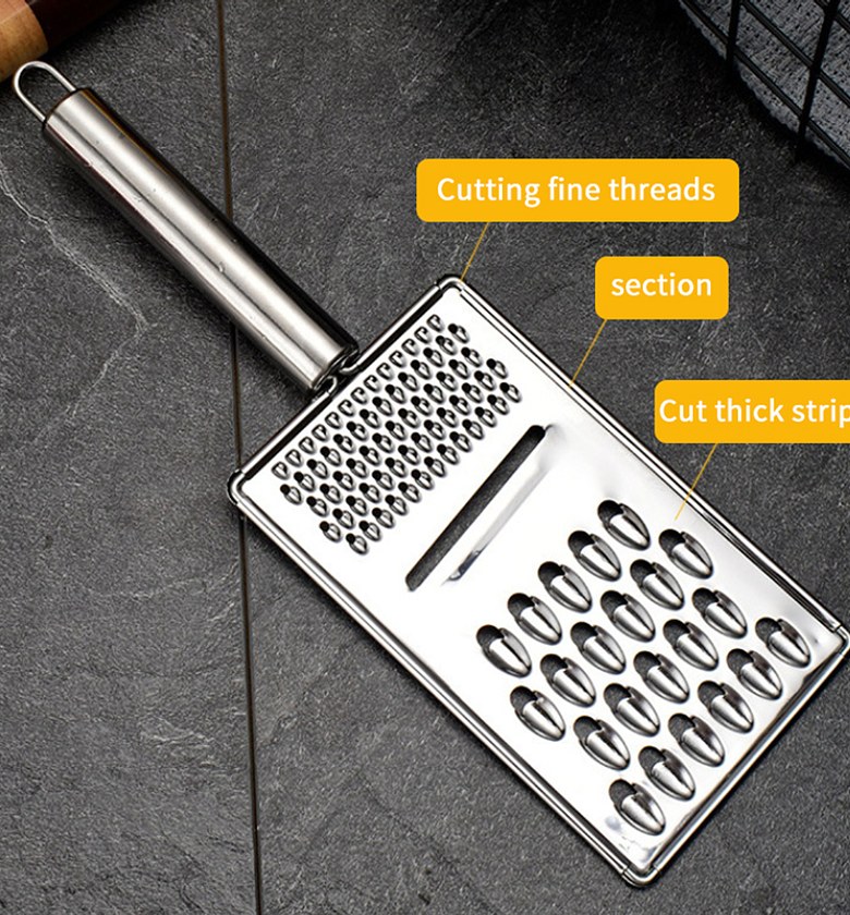 3-in-1 Stainless Steel Vegetable Grater & Manual Slicer for Carrots, Cabbage, and Cheese – Durable Multi-Purpose Kitchen Tool image