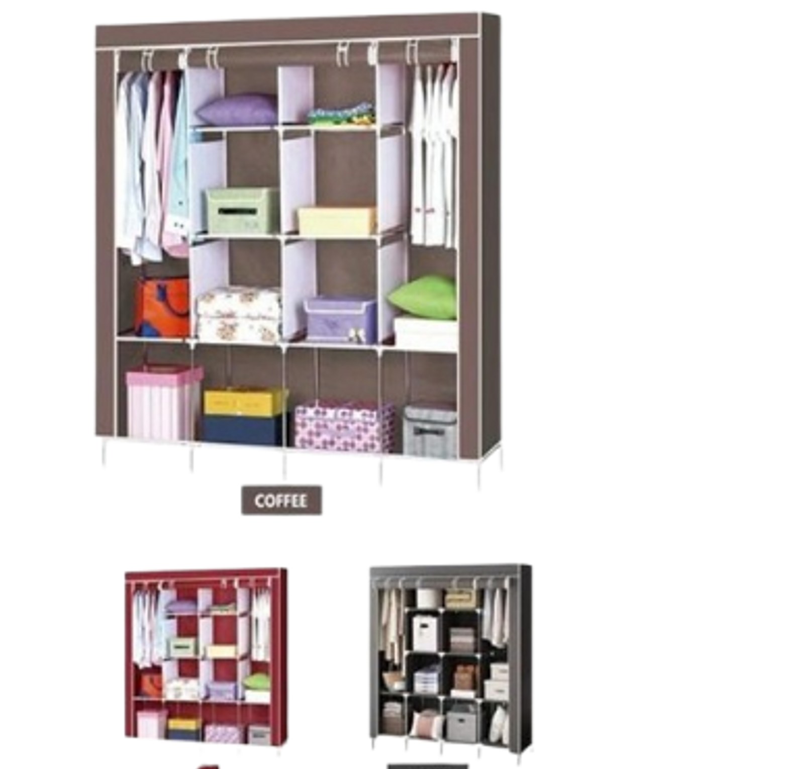 Quality Affordable  Nunix Portable Wardrobe 4 Column  image