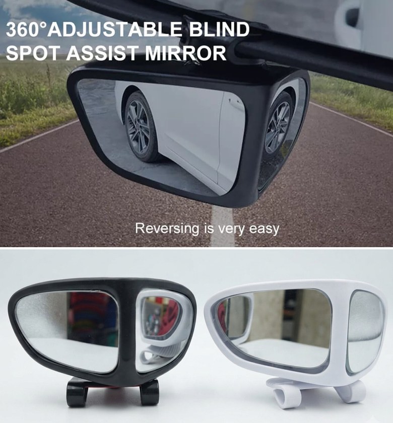 360 Degree Adjustable Car Blind Spot Mirror Wide Angle Parking Aid for Better Road Visibility image