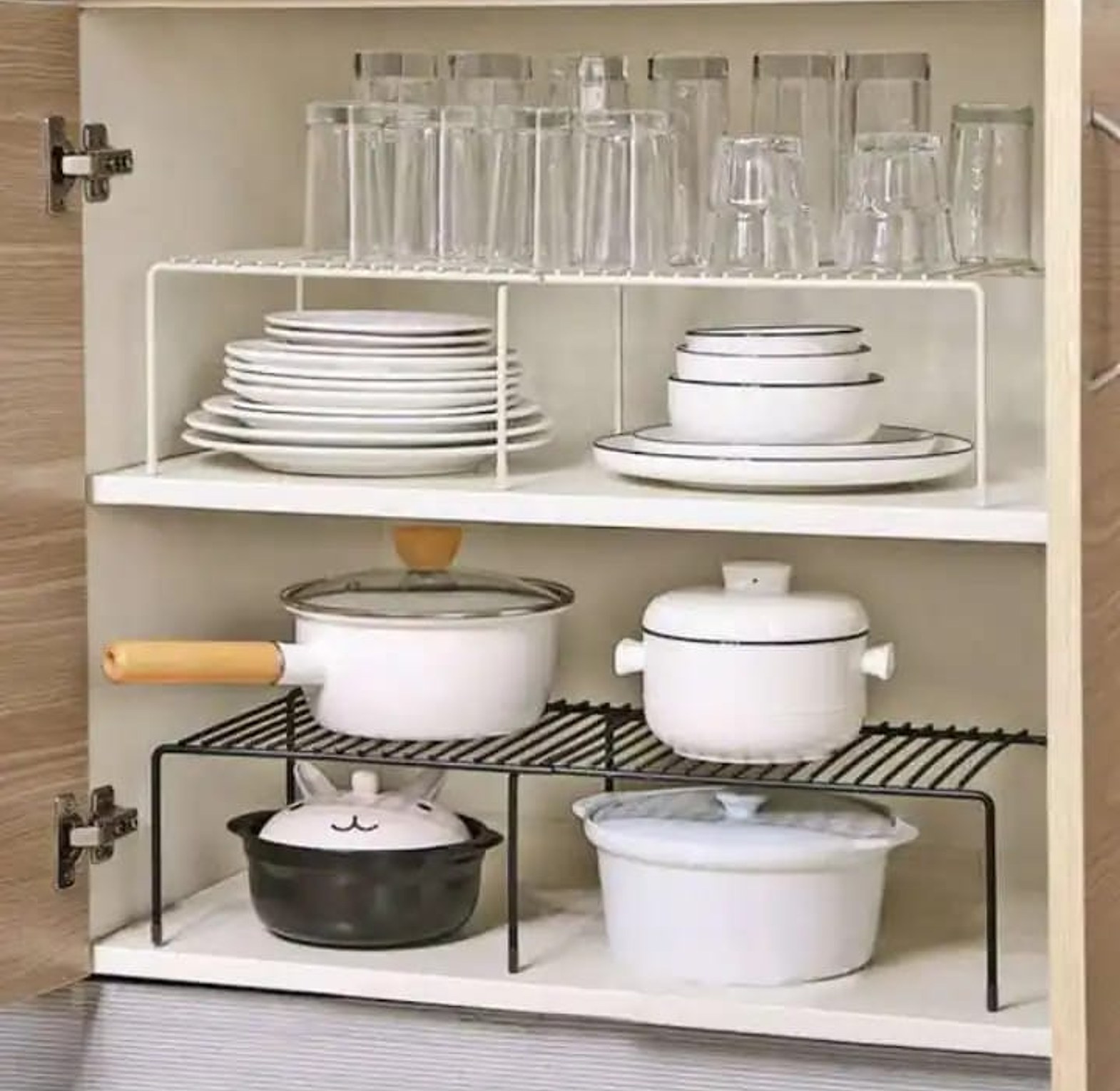 Strong Retracting Extending metallic shelf shelf raiser image