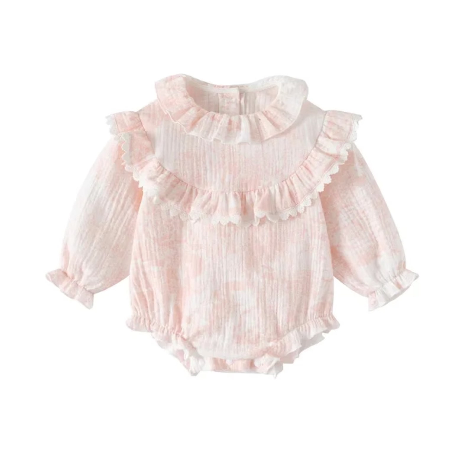 Pink Petal Muslin Romper image